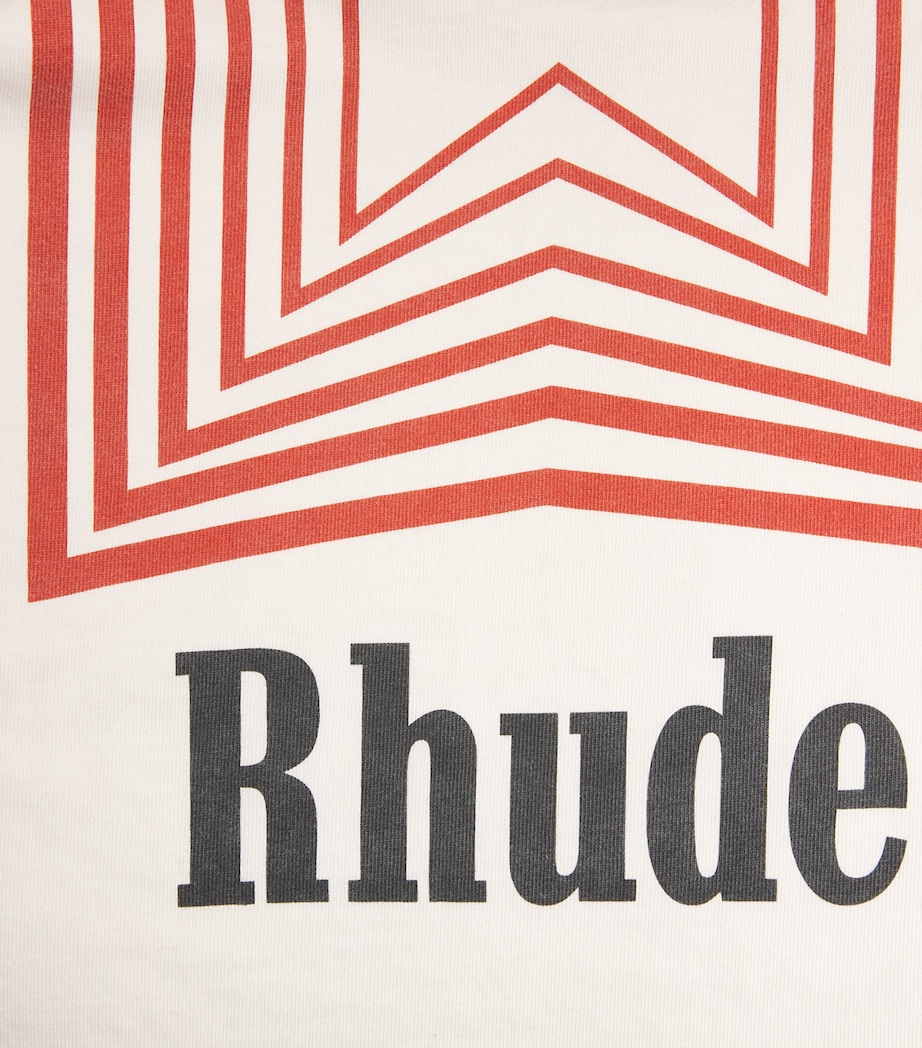 Cotton Rhude Chevron T-Shirt VINTAGE WHITE/ 0028 Image 5