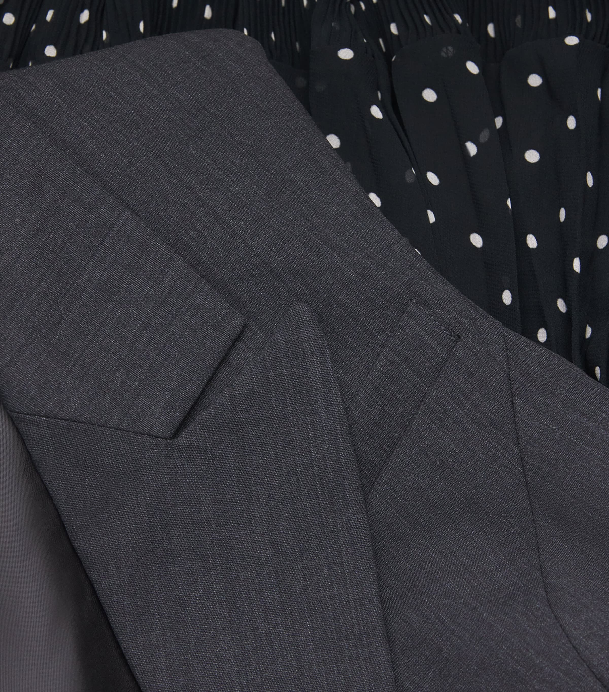 Self-Portrait Womens Polka Dot Midi Dress Grey Image 6