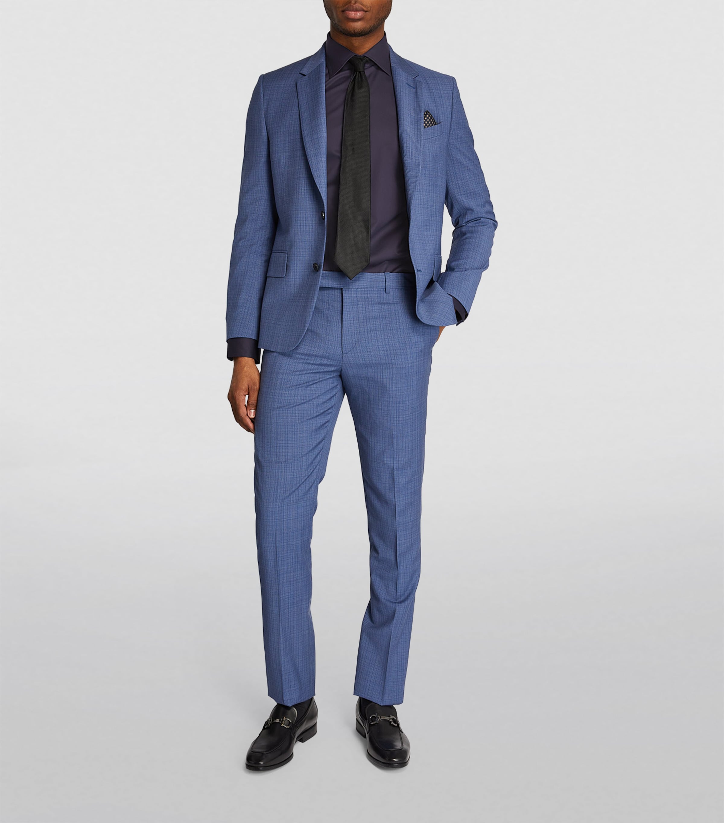 Cotton Poplin Slim Shirt 28 NAVY Image 2