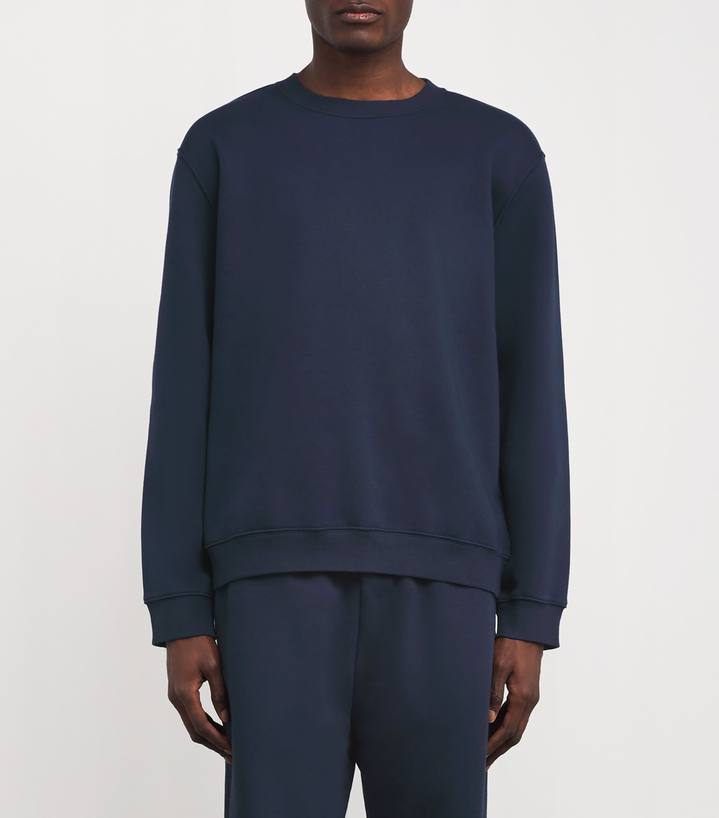 Fleece Lounge Crew-Neck Sweatshirt NAVY Image 3