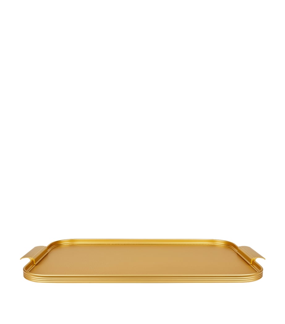 Ribbed Serving Tray (46cm) GOLD Image 1