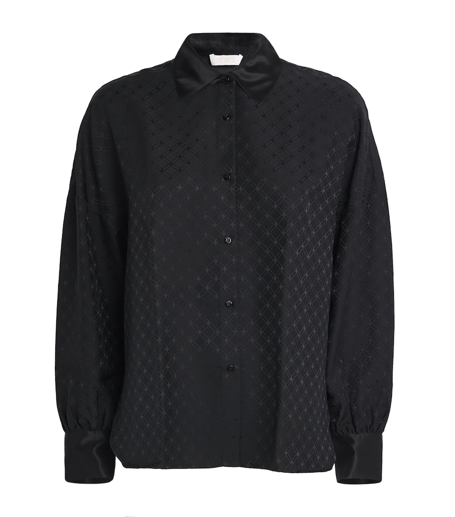 Silk Jacquard Palace Shirt 1001 NOIR Image 1