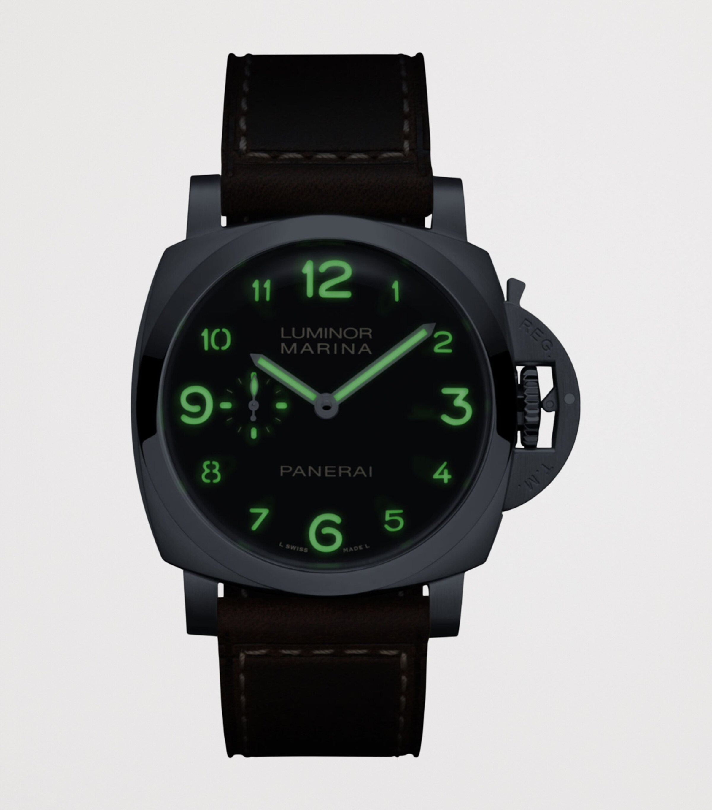 Panerai Stainless Steel Luminor Watch 44mm Black Image 7
