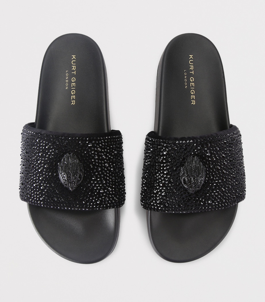 Embellished Brockwell Slides BLACK Image 4