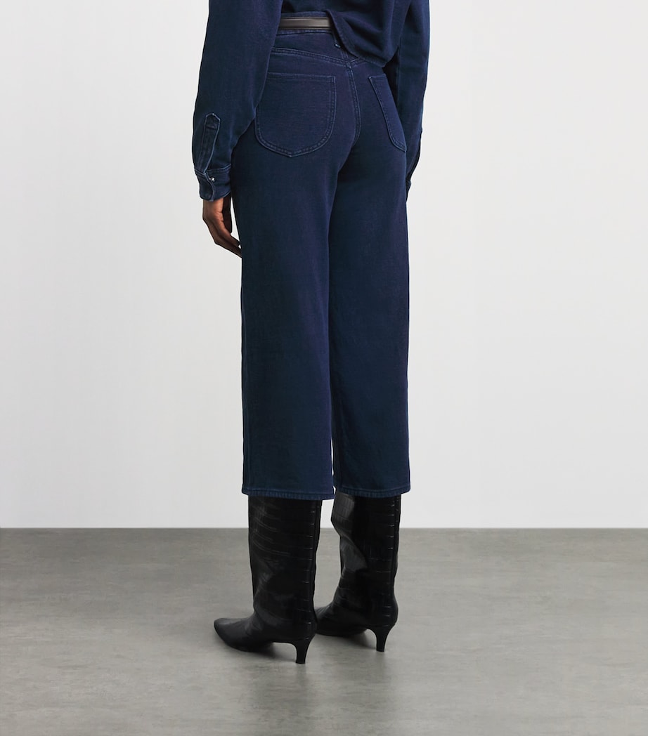 Good American Womens Cotton Cropped Jeanius Trousers Image 5