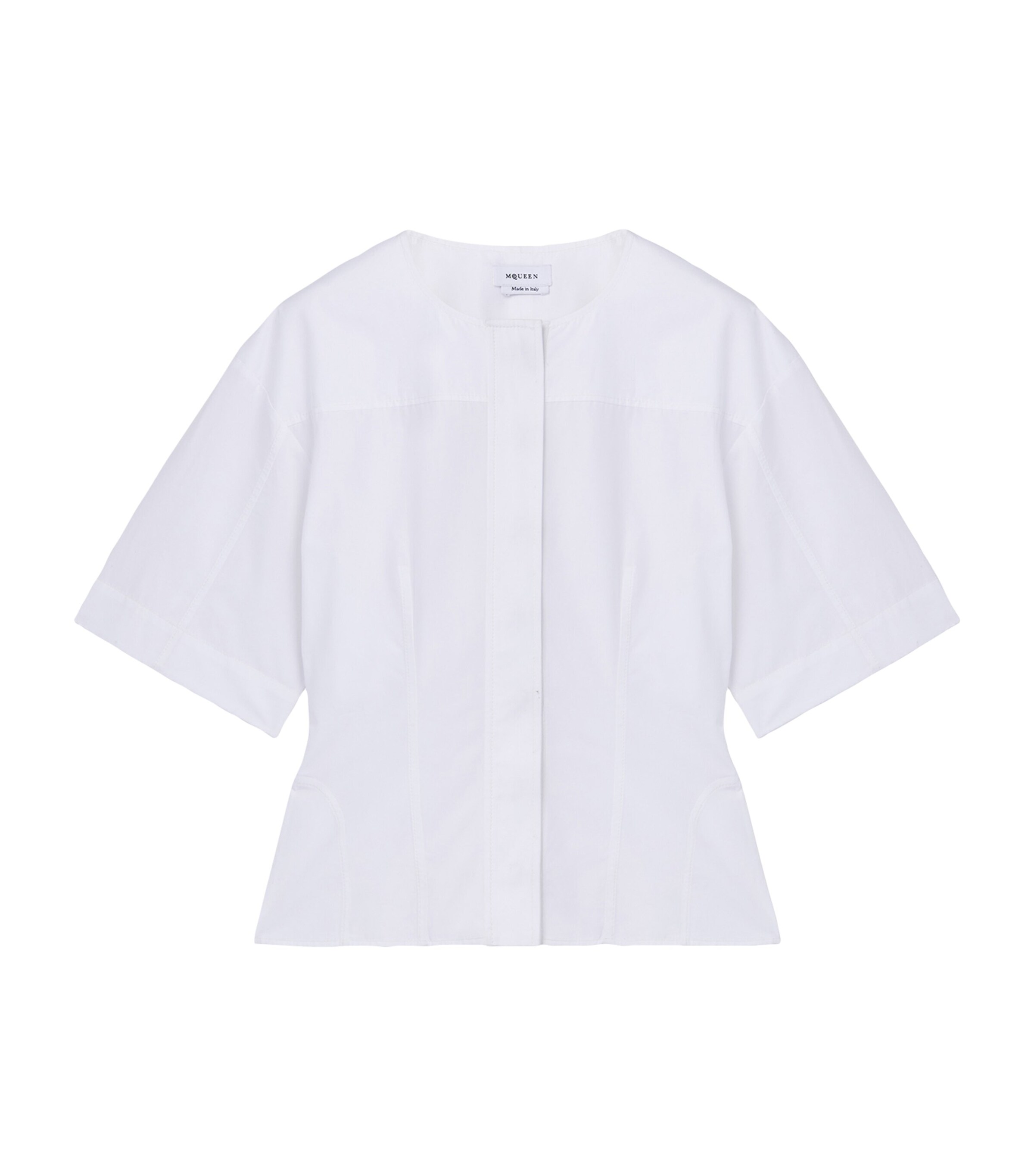 Alexander Mcqueen White Corset Shirt In Poplin Women In White