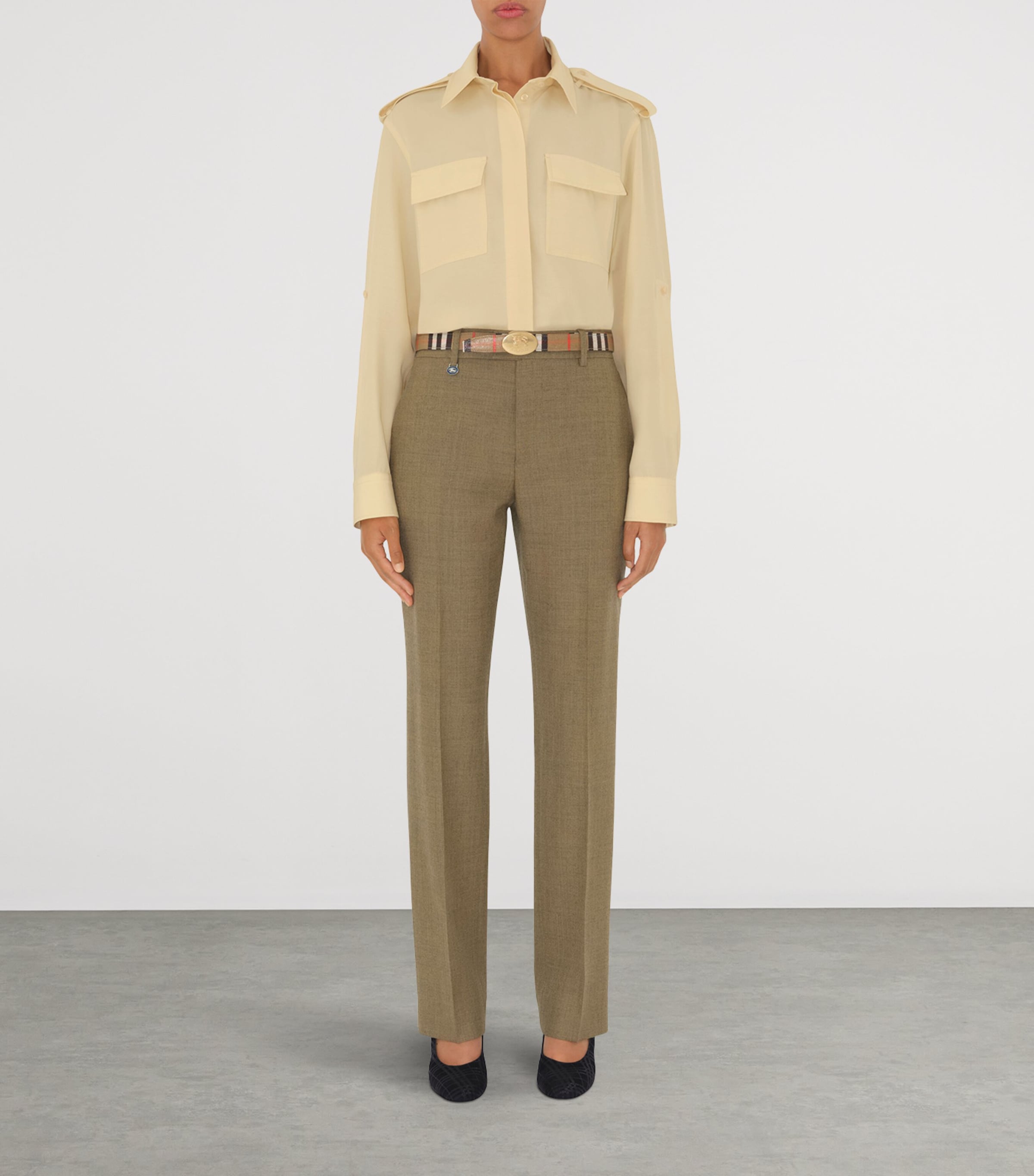 Leather EKD Stamp Reversible Belt SAND/PEAT/GOLD Image 2