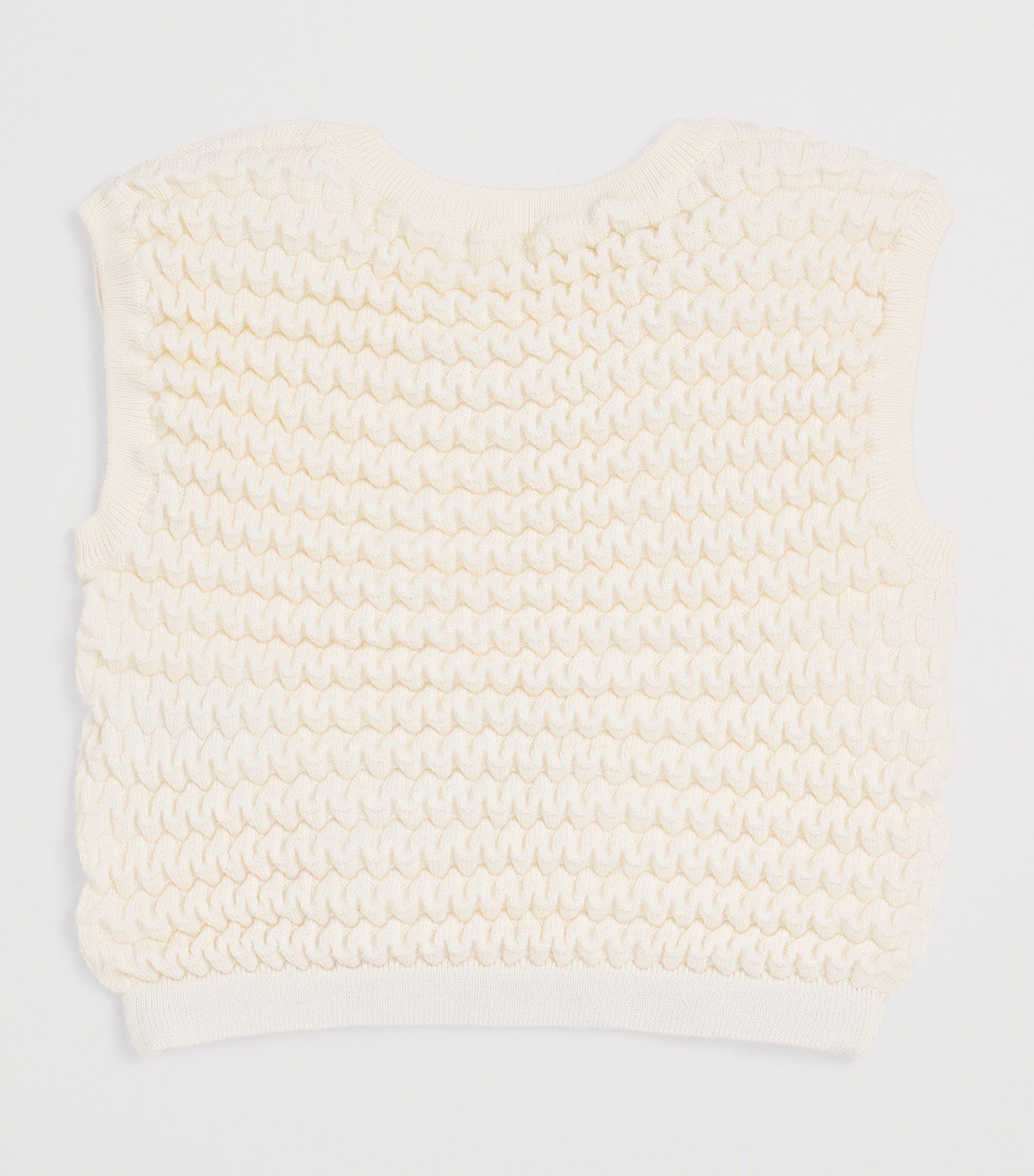 Petit Pli Merino Wool Knot-Tile Vest (9 Months-4 Years) Milky Way Image 2