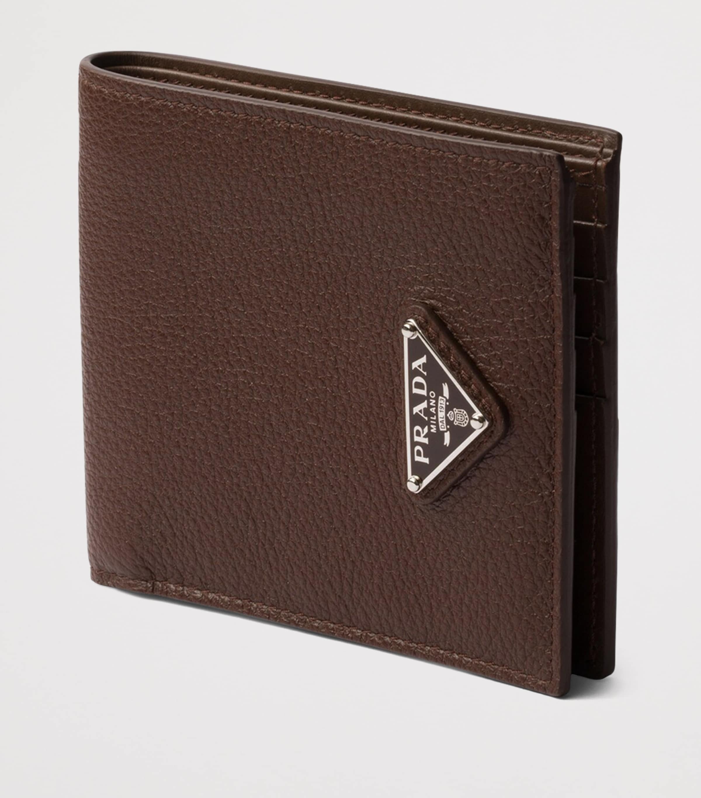 Grained Leather Triangle Wallet F0038 Image 4