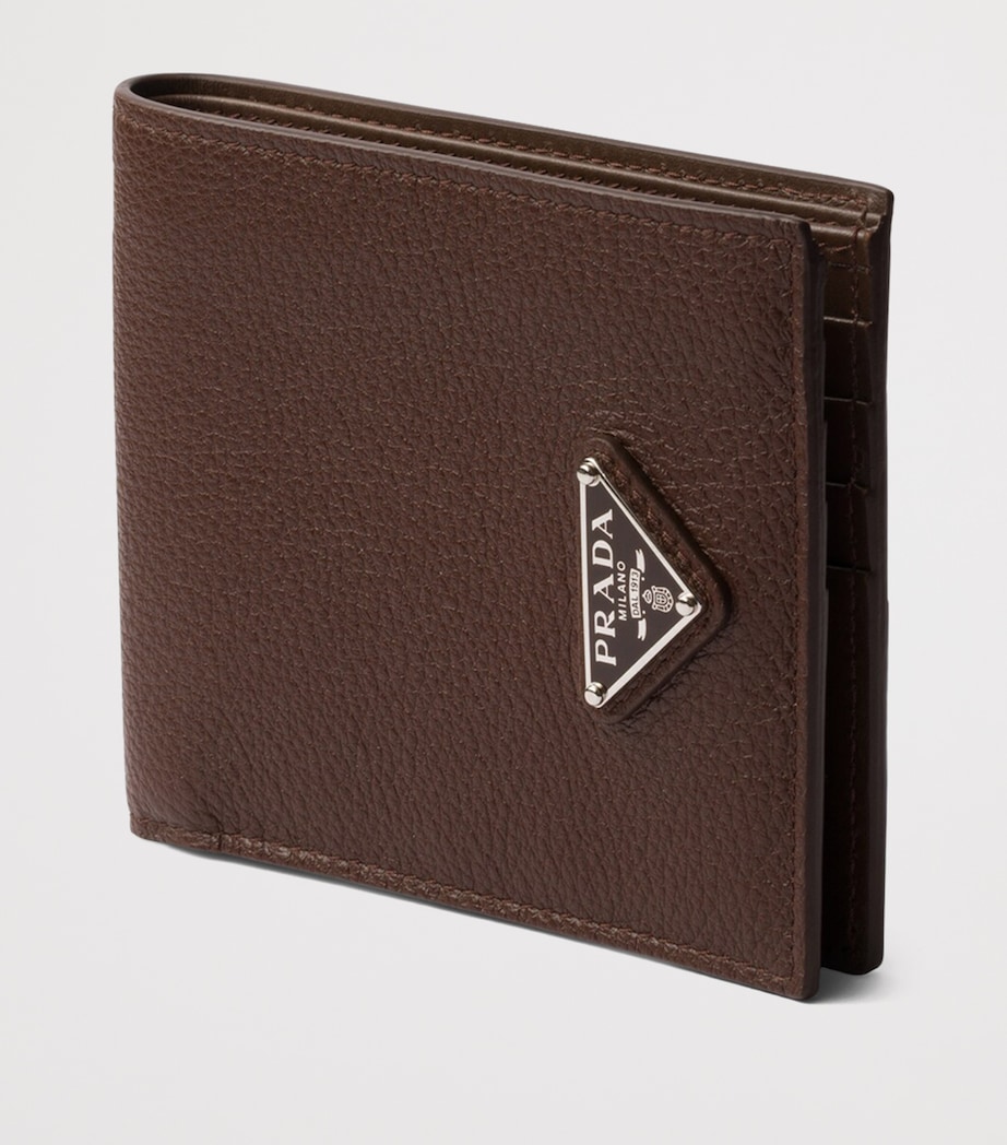 Grained Leather Triangle Wallet F0038 Image 4