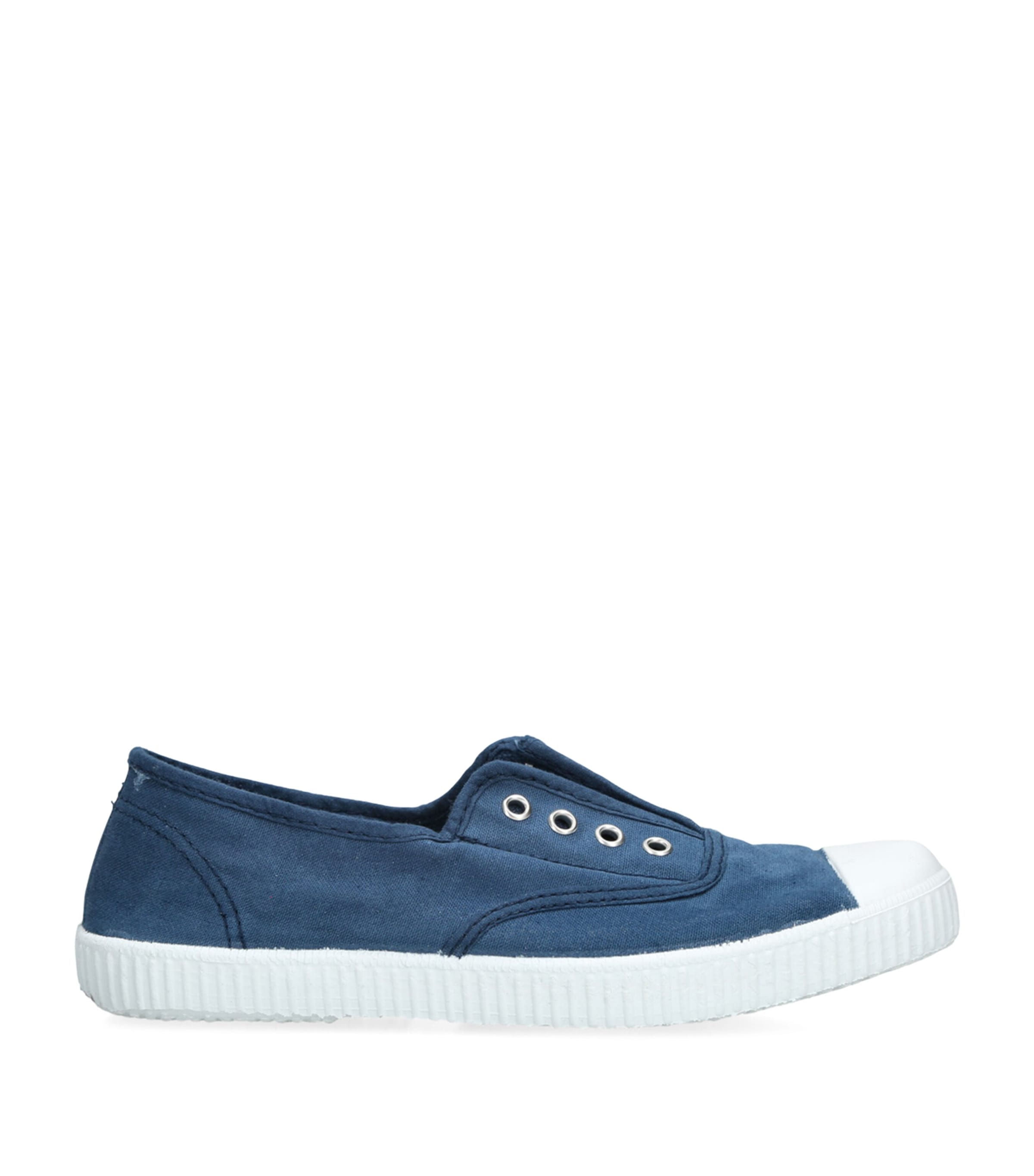 Papouelli Canvas Darcie Slip-on Sneakers In Navy