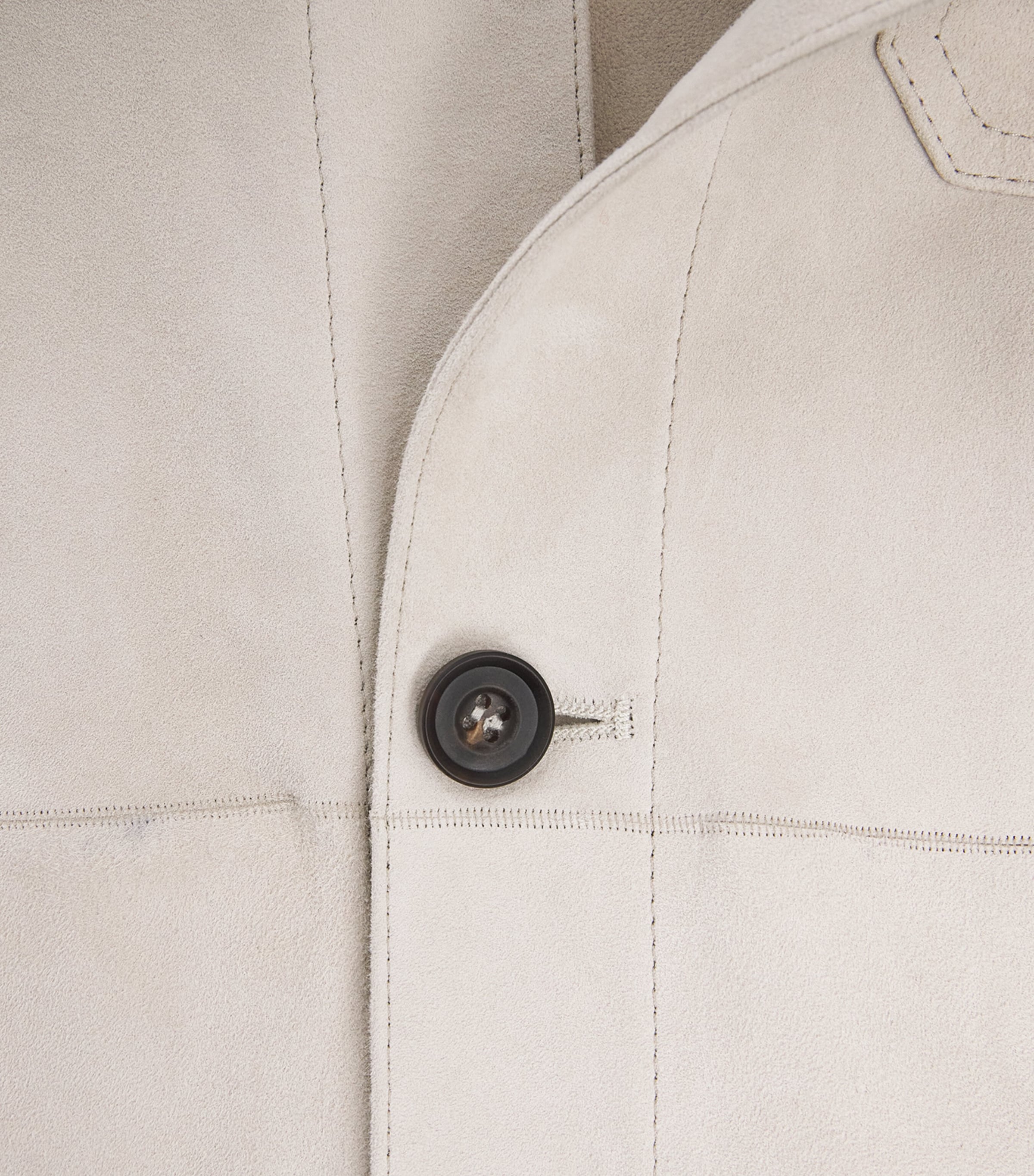 Suede Overshirt 074 ICE WHITE Image 5