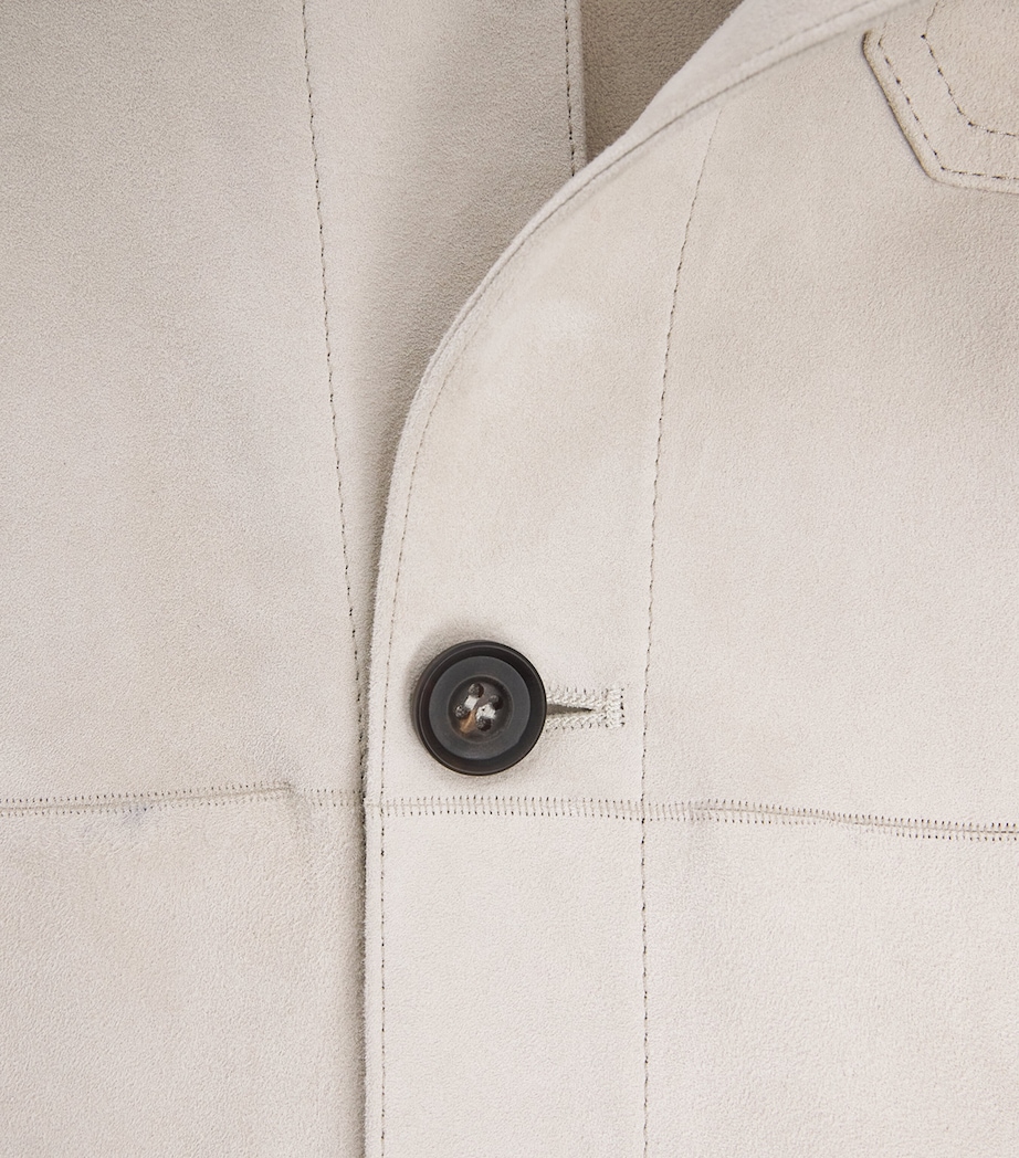 Suede Overshirt 074 ICE WHITE Image 5