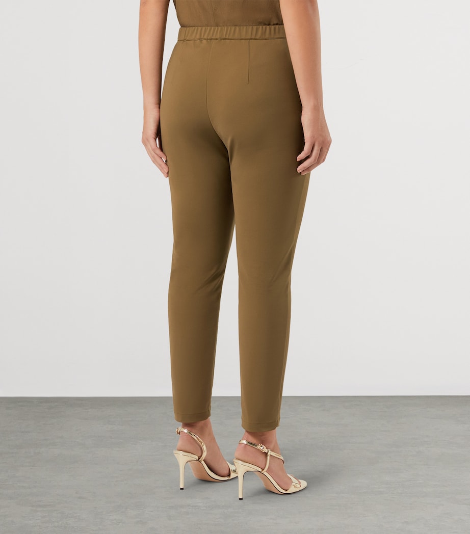 Marina Rinaldi Womens Canvas Slim Trousers Kaki Image 4