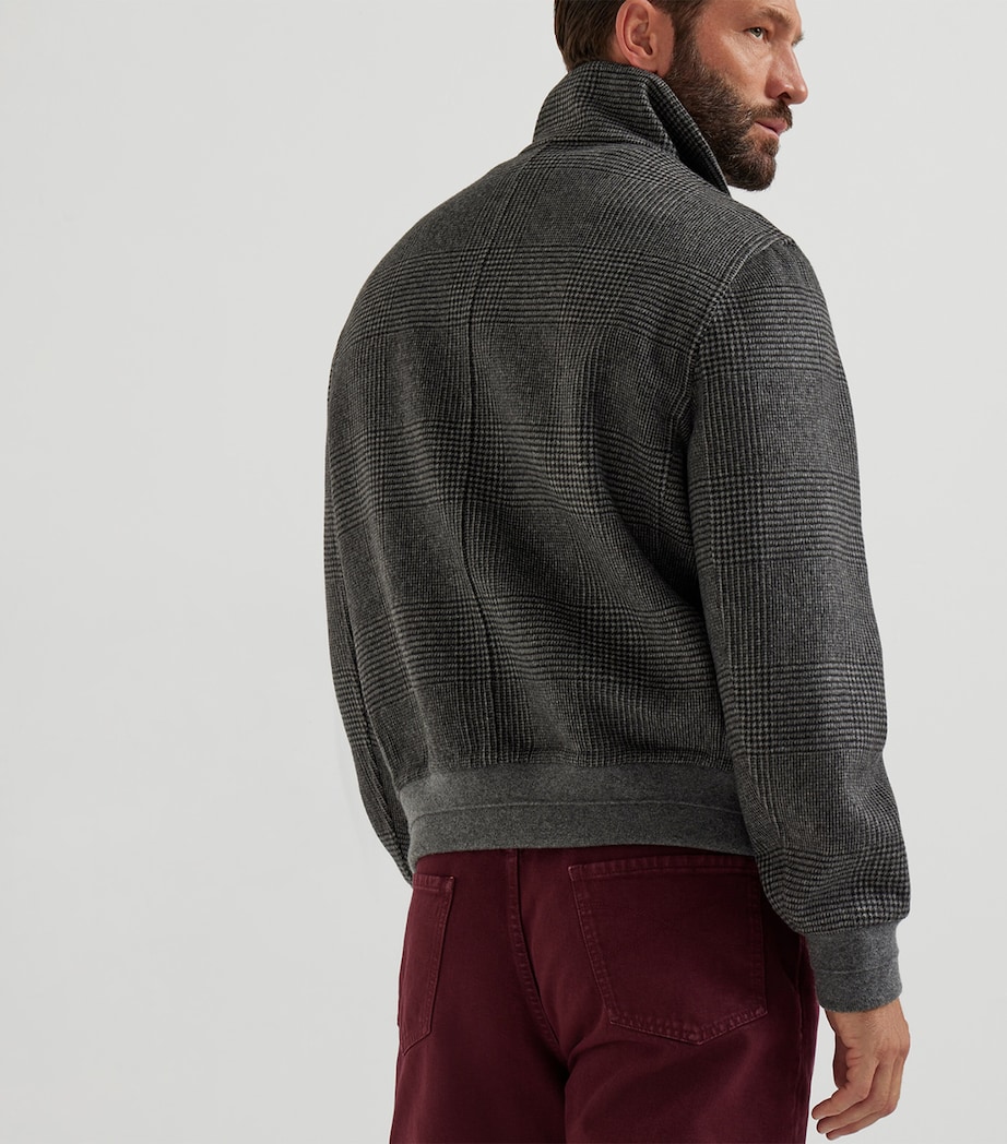 Cashmere Check BomberJacket CO820 Image 3
