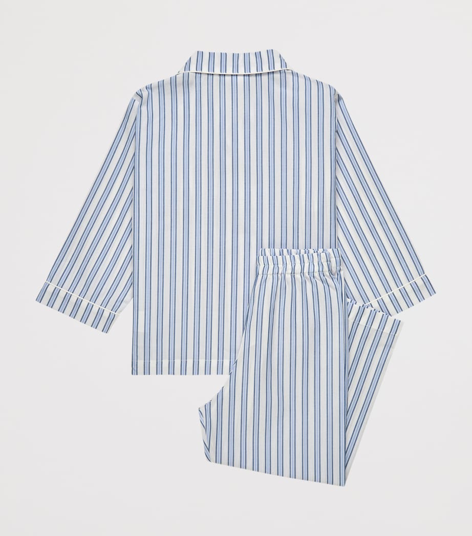 Cotton Henry Car Pyjama Set (12-18 Months) BLUE STRIPE Image 2