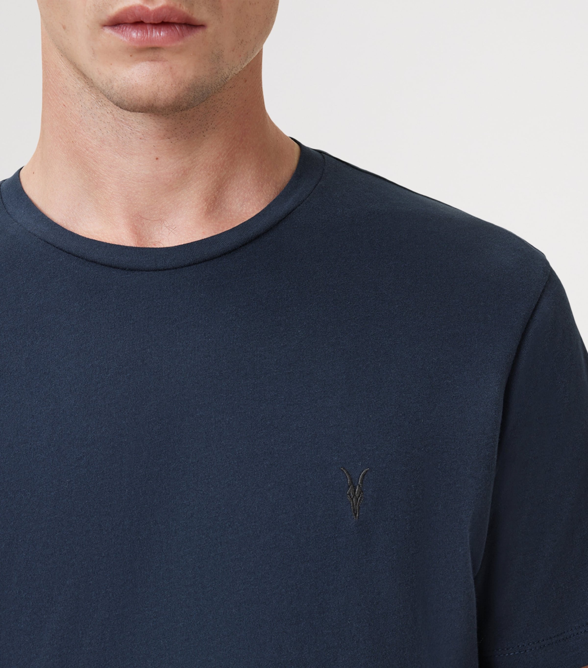 Organic Cotton Brace T-Shirt NAVY BLUE Image 5
