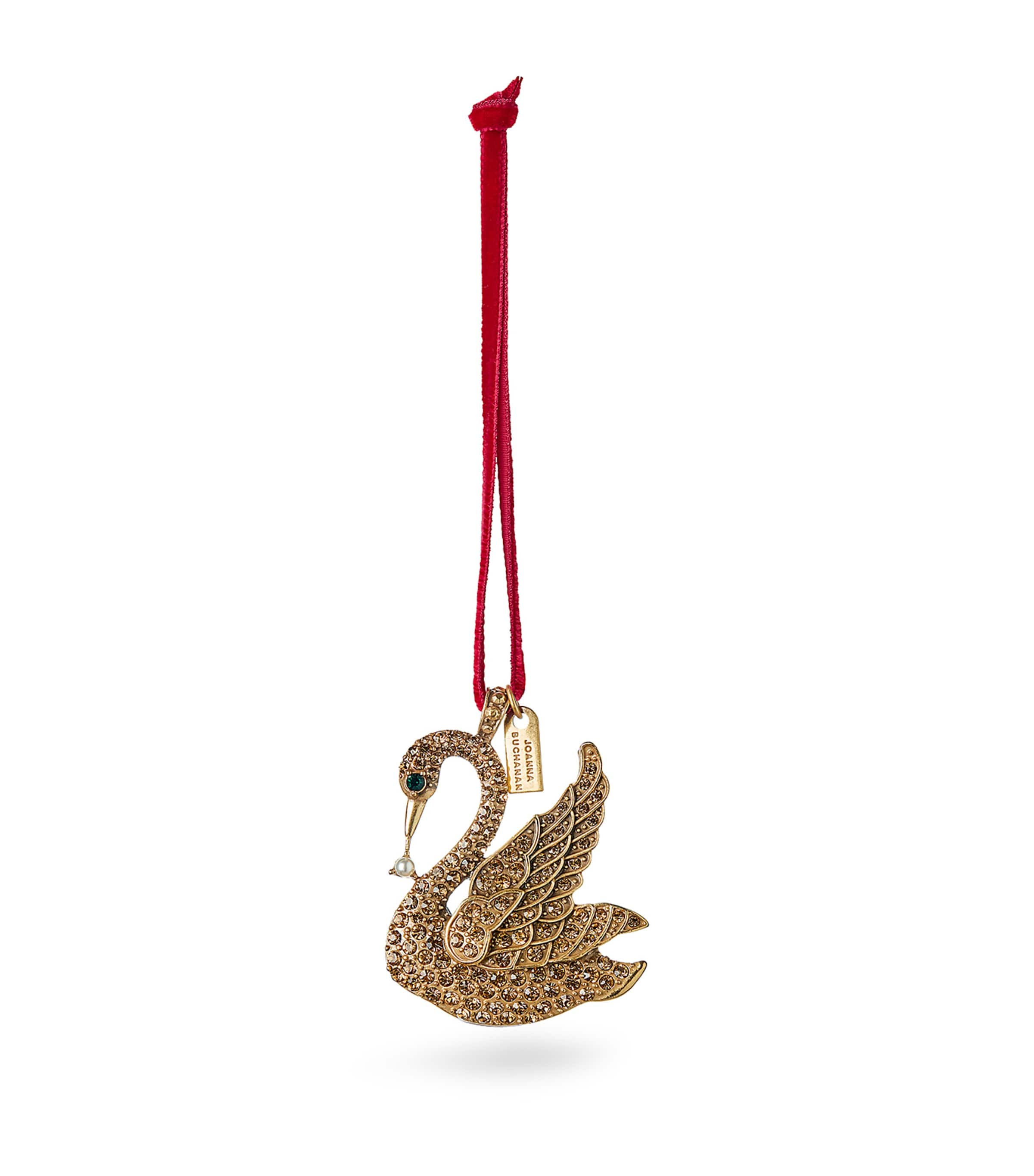 Joanna Buchanan Embellished Swan Tree Ornament In Metallic