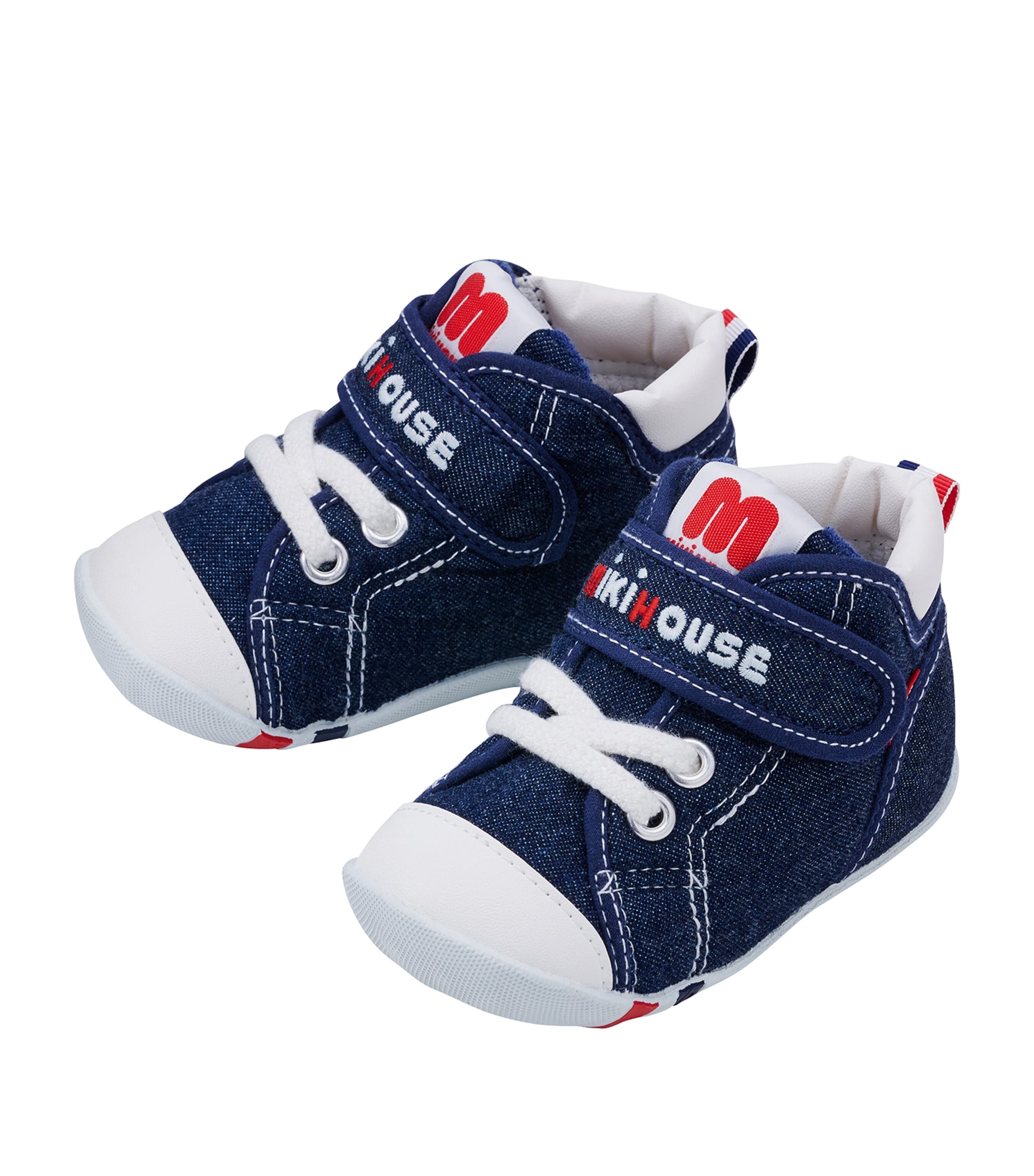 Miki House Velcro High-Top Sneakers | Baby Clothing | Baby Shoes | Trainers | Designers | Miki House
