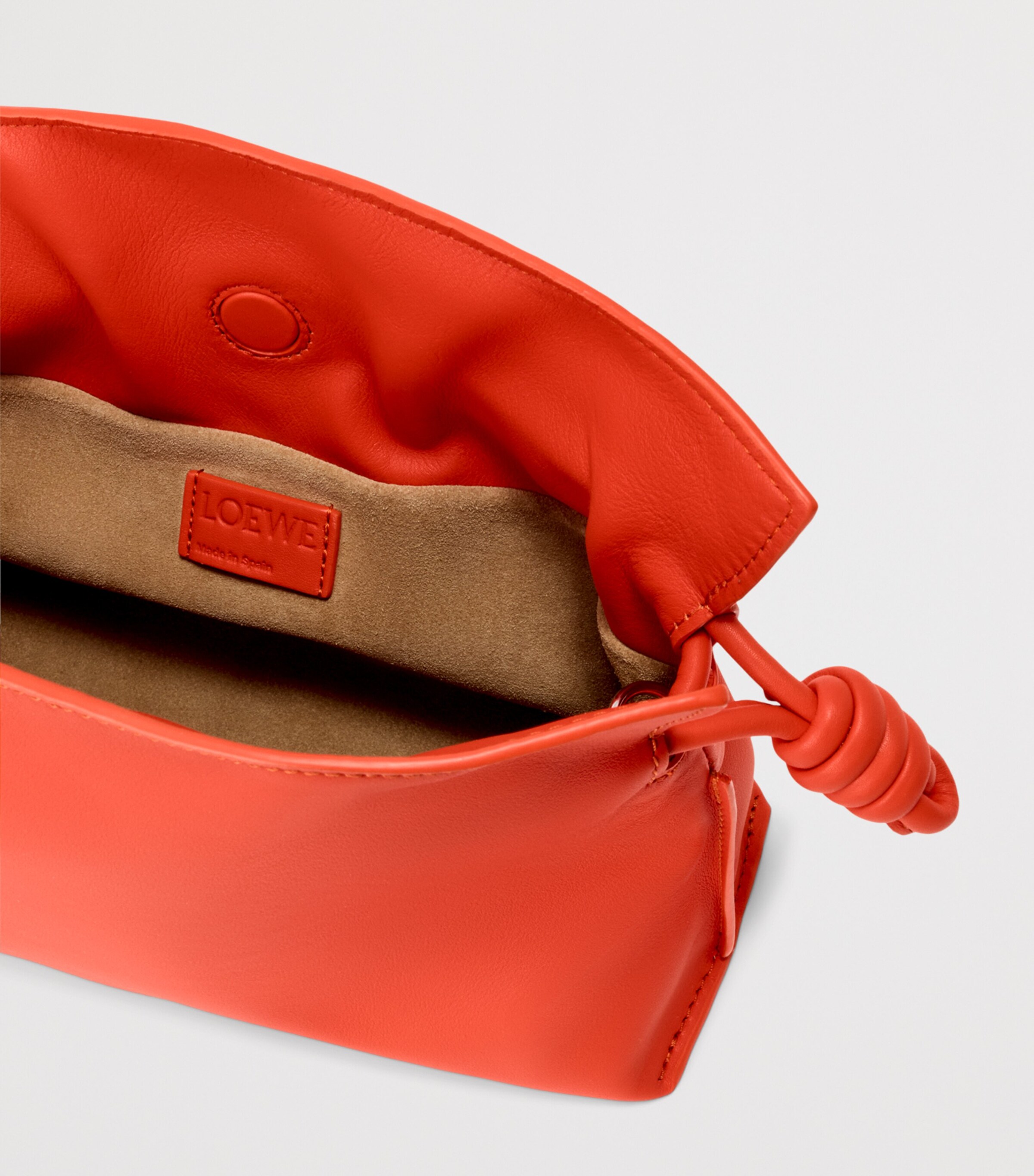 LOEWE Mini Leather Flamenco Clutch Bag Sunrise Orange Image 5