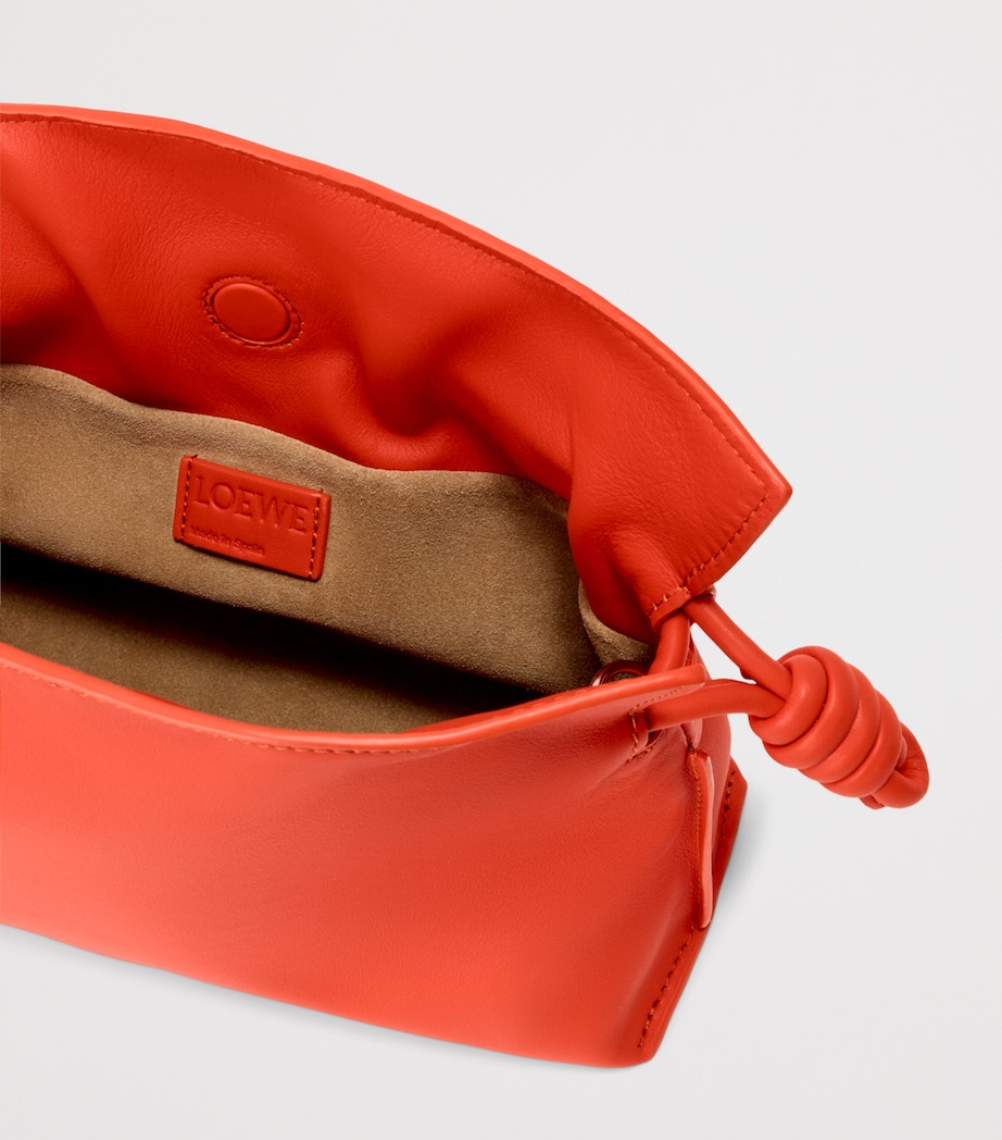 LOEWE Mini Leather Flamenco Clutch Bag Sunrise Orange Image 5