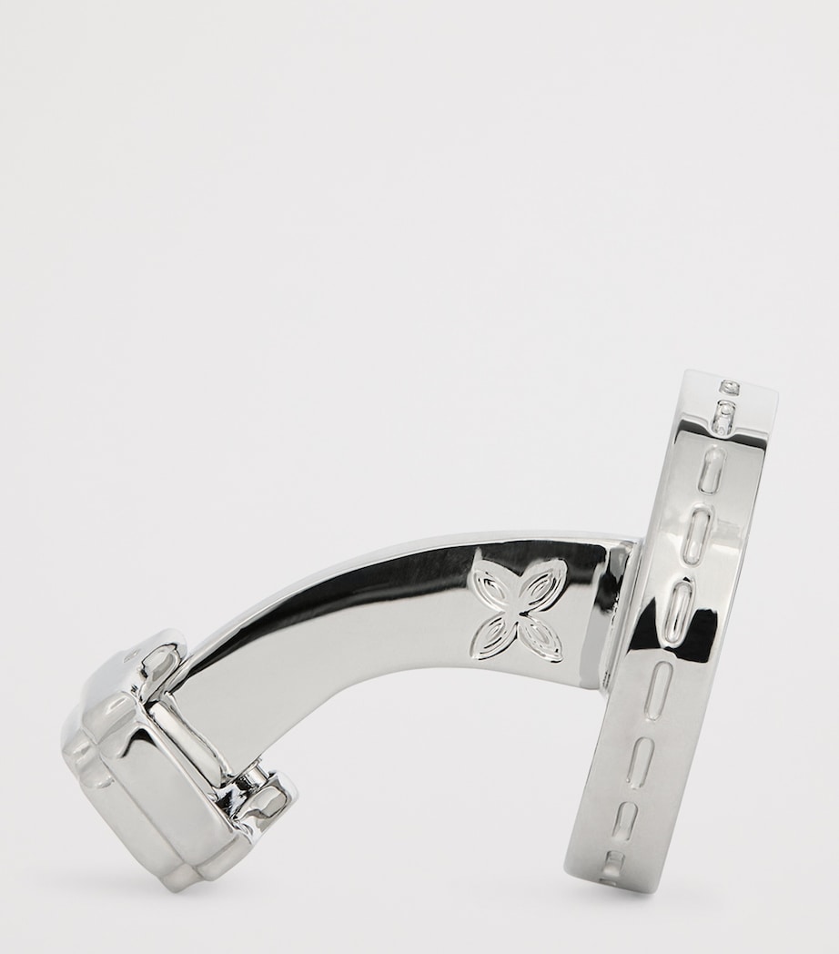 Round Onyx Cufflinks BLACK Image 4