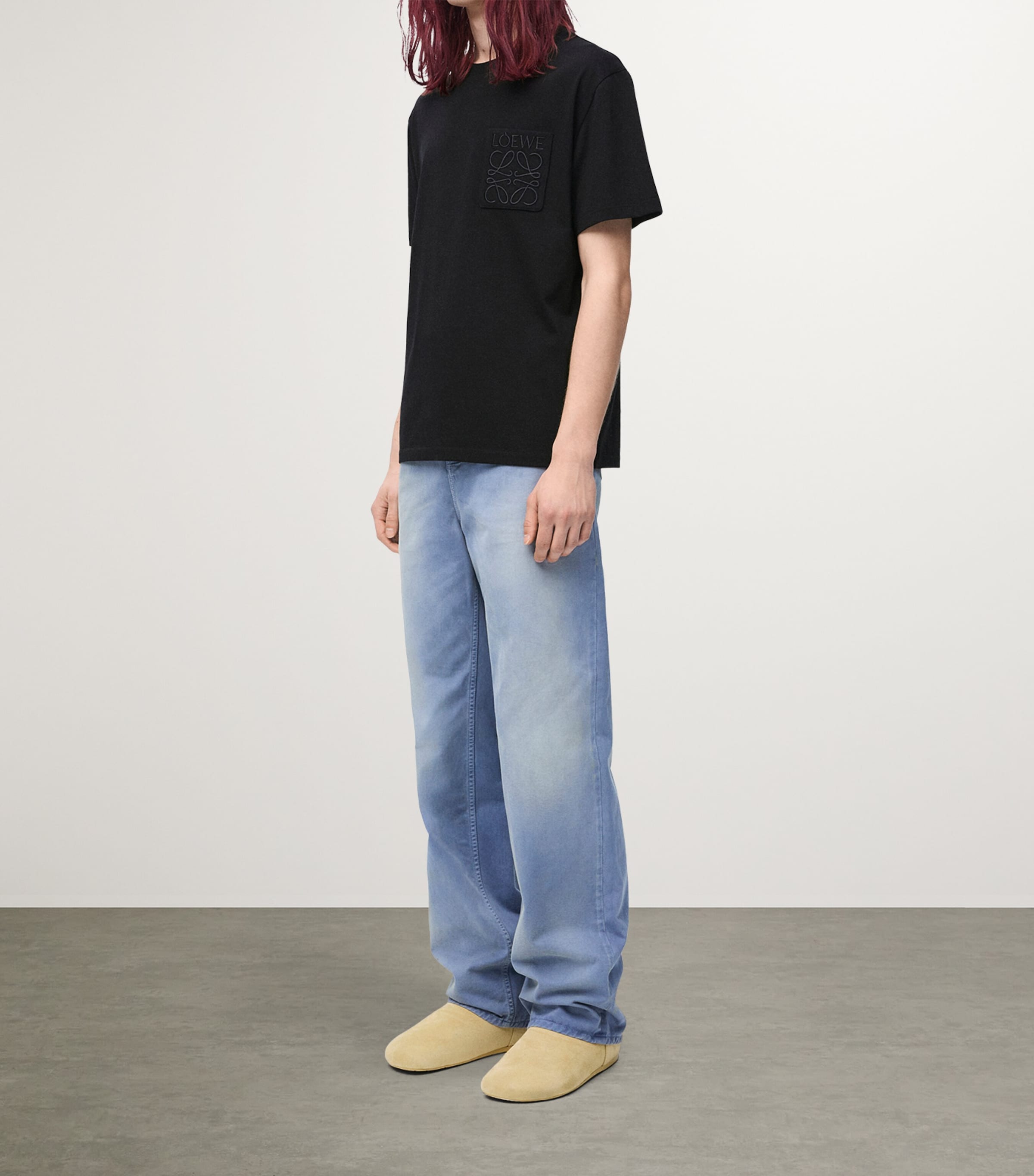 LOEWE ロエベ 20AW T-shirt アナグラムプリントTシャツ  カーキ S ITNNOIR491WO LOEWE Pocket Anagram T-Shirt | Harrods US