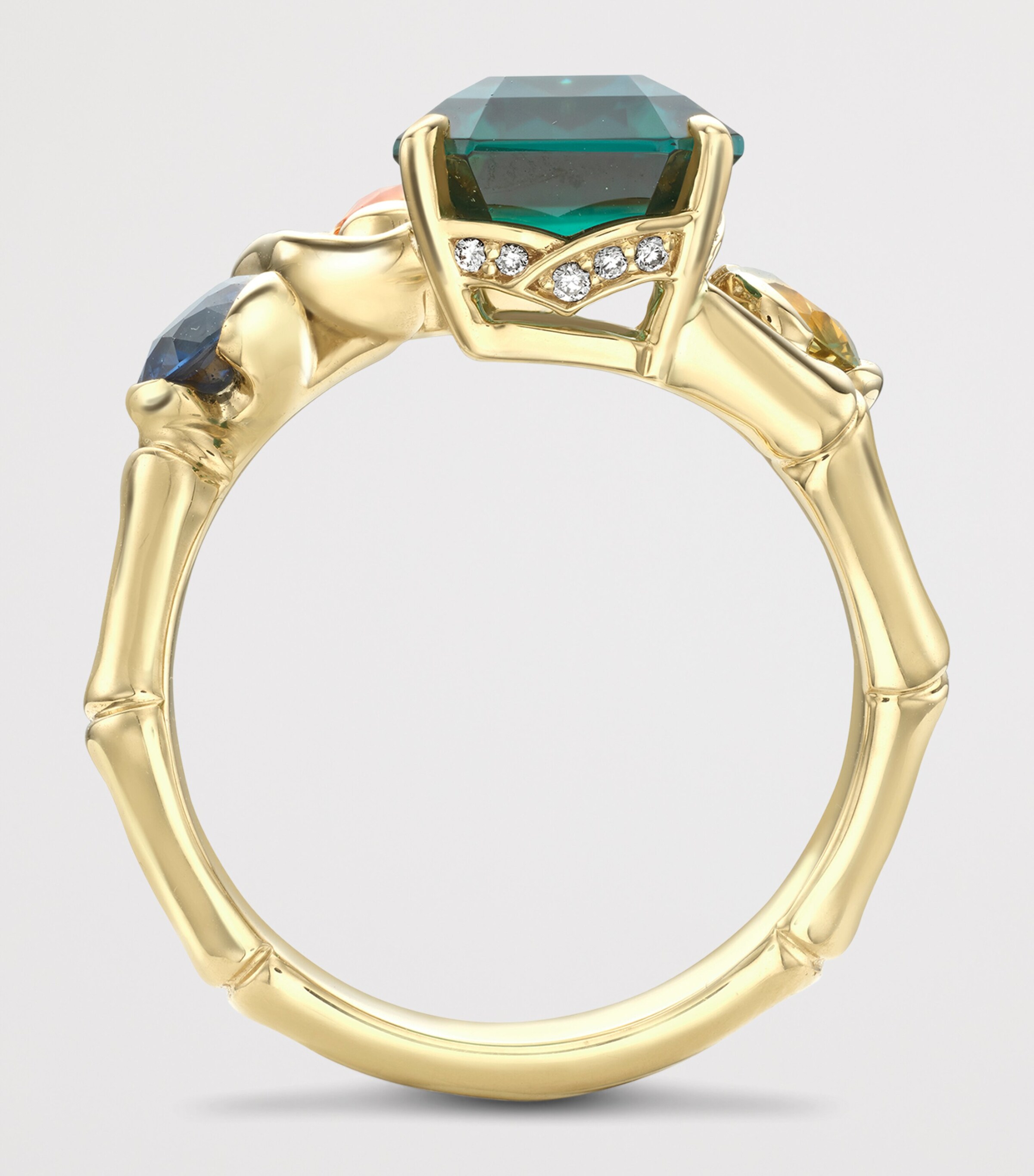 Boodles Yellow Gold, Diamond, Sapphire and Gemstone The Palace Collection Queen Charlotte’s Cottage Gemini Ring Gold Image 4