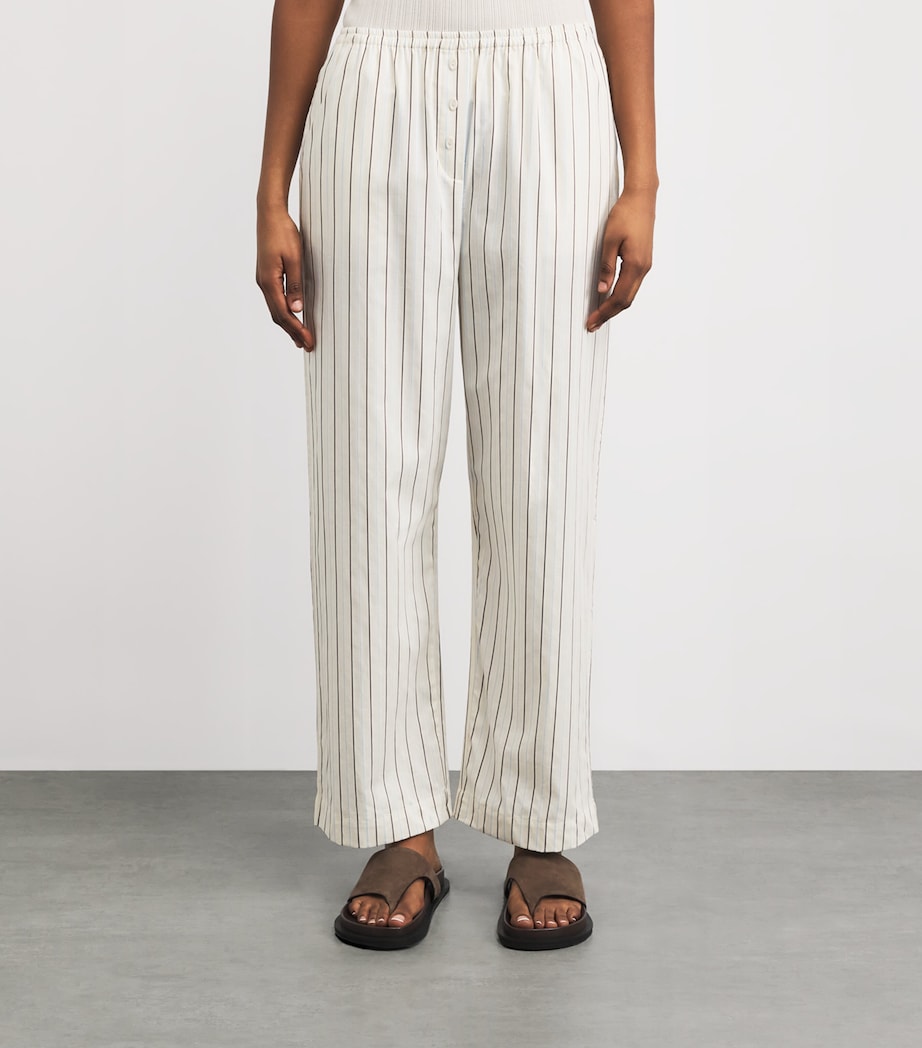 Faithfull the Brand Womens Cotton Paloma Trousers Fiori Stripe Lemon Image 4
