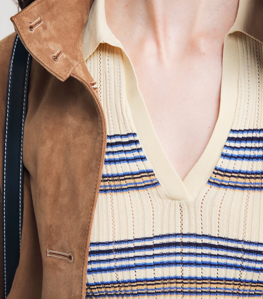 Stripe Polo Top MULTICOLORED Image 6