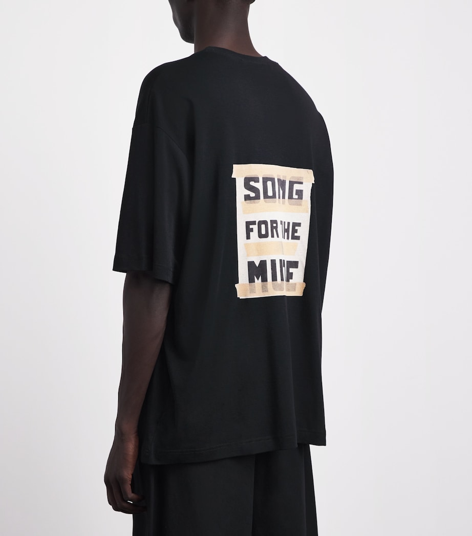 Song For The Mute Mens Cotton Logo T-Shirt Black Image 5