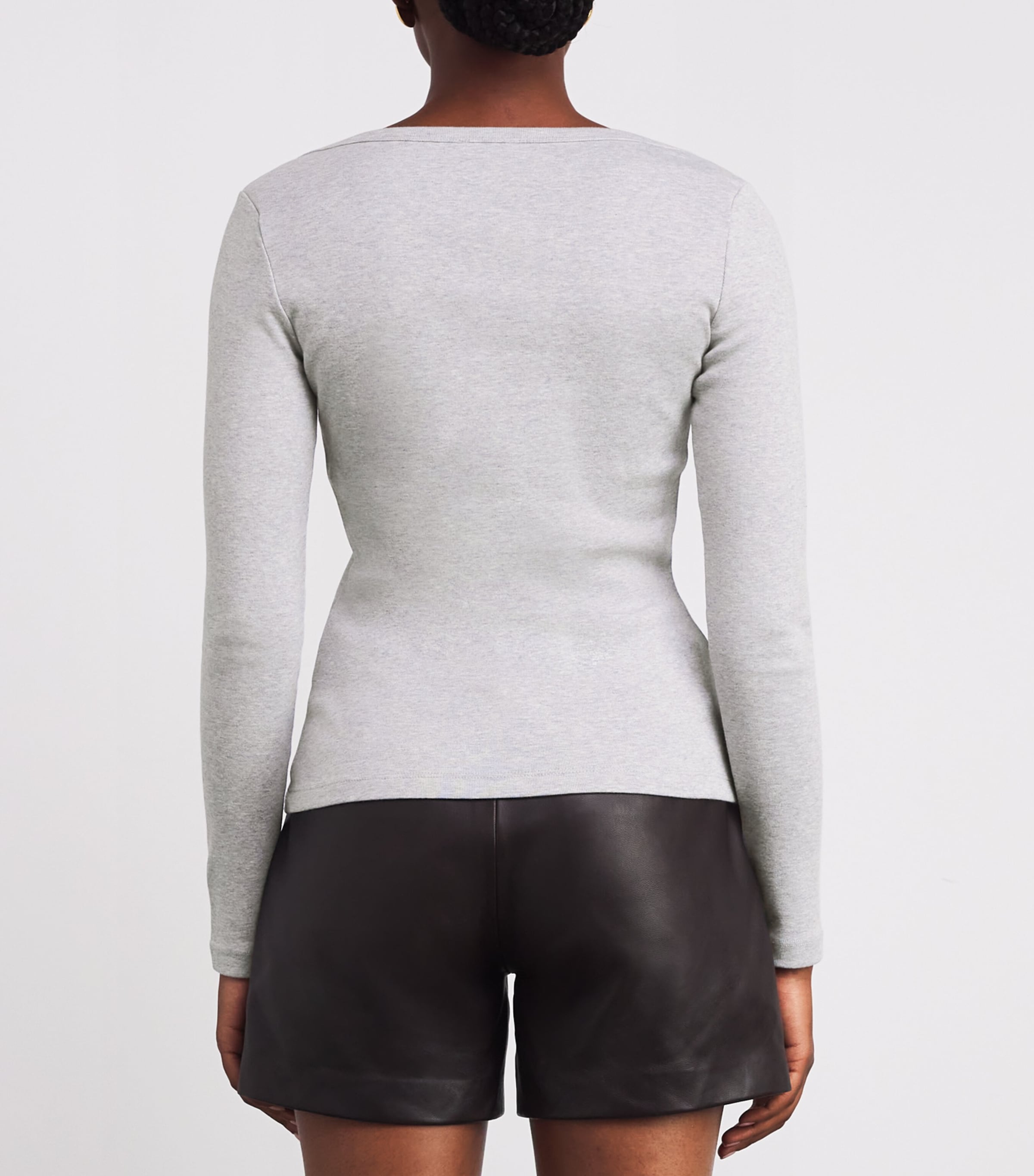 Cotton Long-Sleeve T-Shirt GRIS Image 4