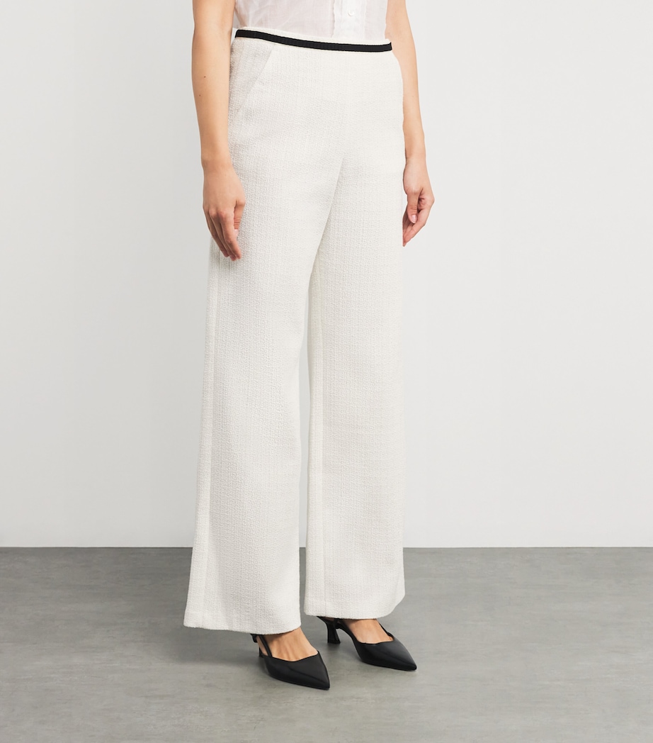 Tweed Wide-Leg Trousers ECRU Image 3