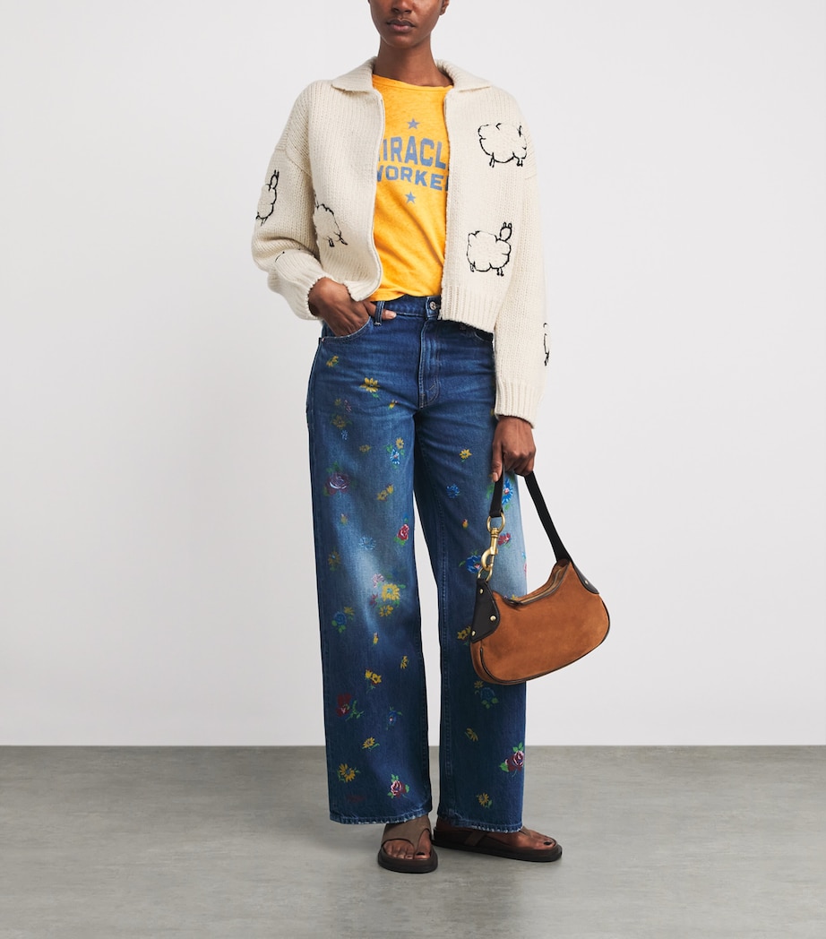 Wool-Cotton Raquette Cropped Cardigan WLG WOOL PLUS T Image 2