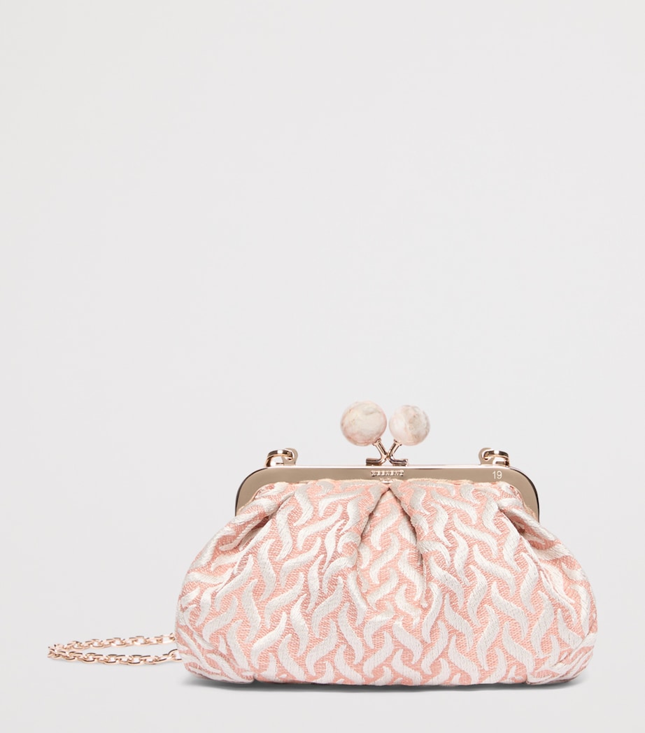 Weekend Max Mara Woven Jacquard Pasticcino Clutch Bag Pink Image 3