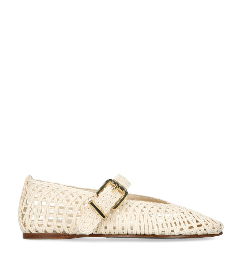 Zimmermann Leather Reef Ballerina Flats White Image 1