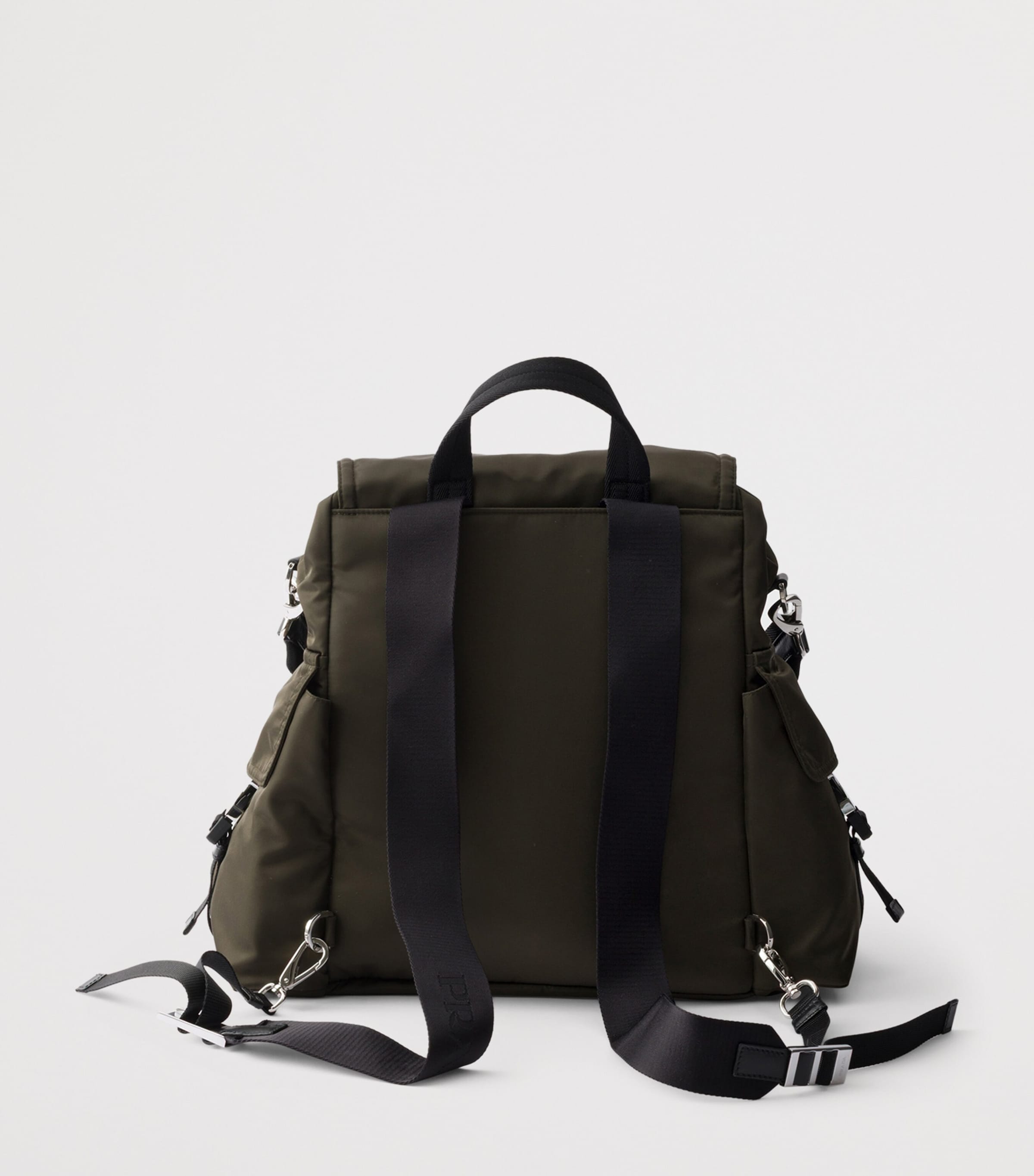 Prada Re-Nylon and Leather Explore Backpack Green Image 3