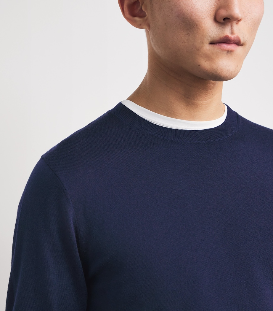 Merino Wool-Blend Sweater 6616 - SPACE BLUE Image 6