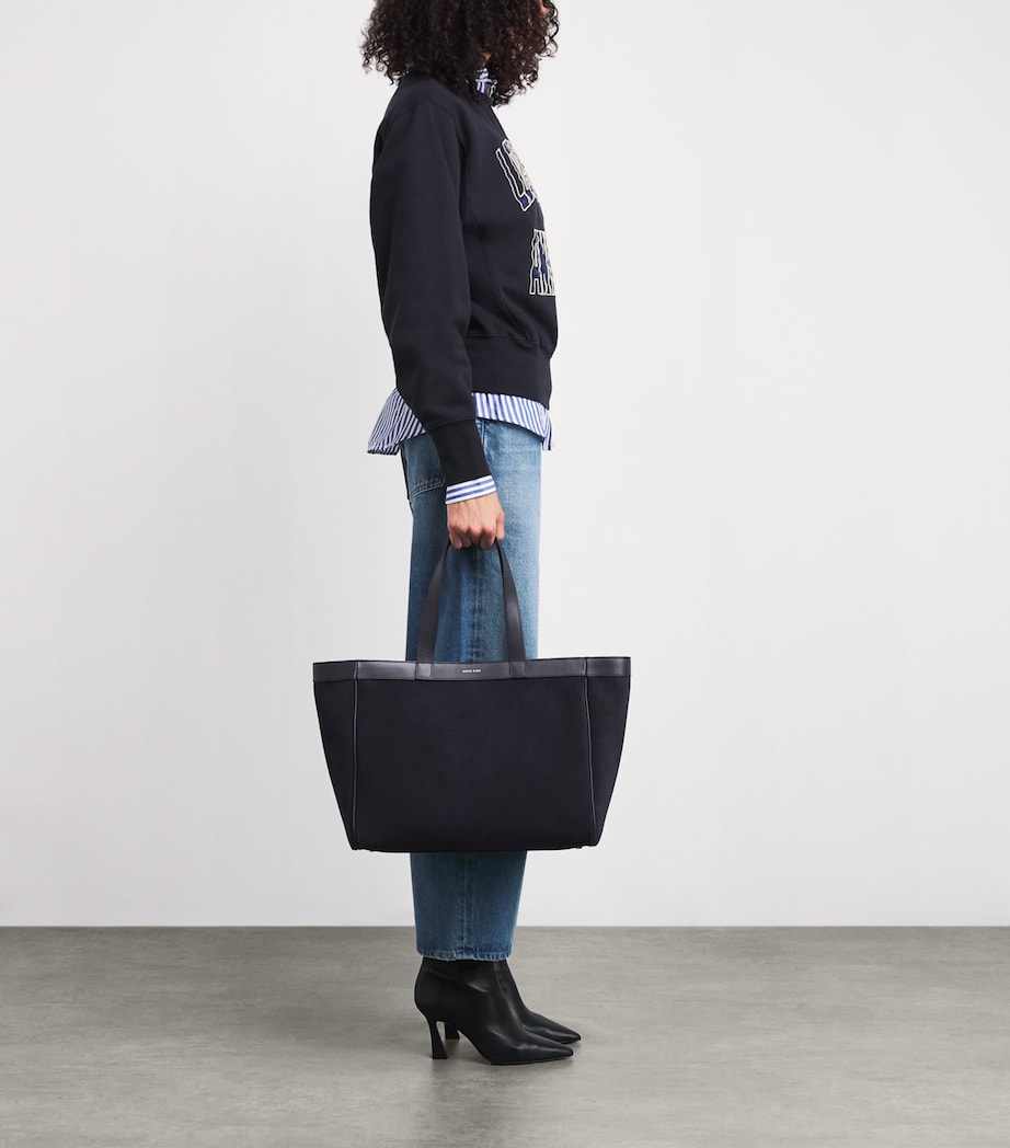 Medium Suede Rio Tote Bag NAVY SUEDE Image 5