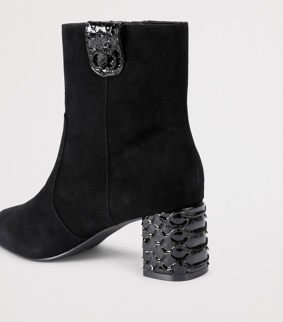 Suede Chelsea Trim Ankle Boots BLACK Image 2