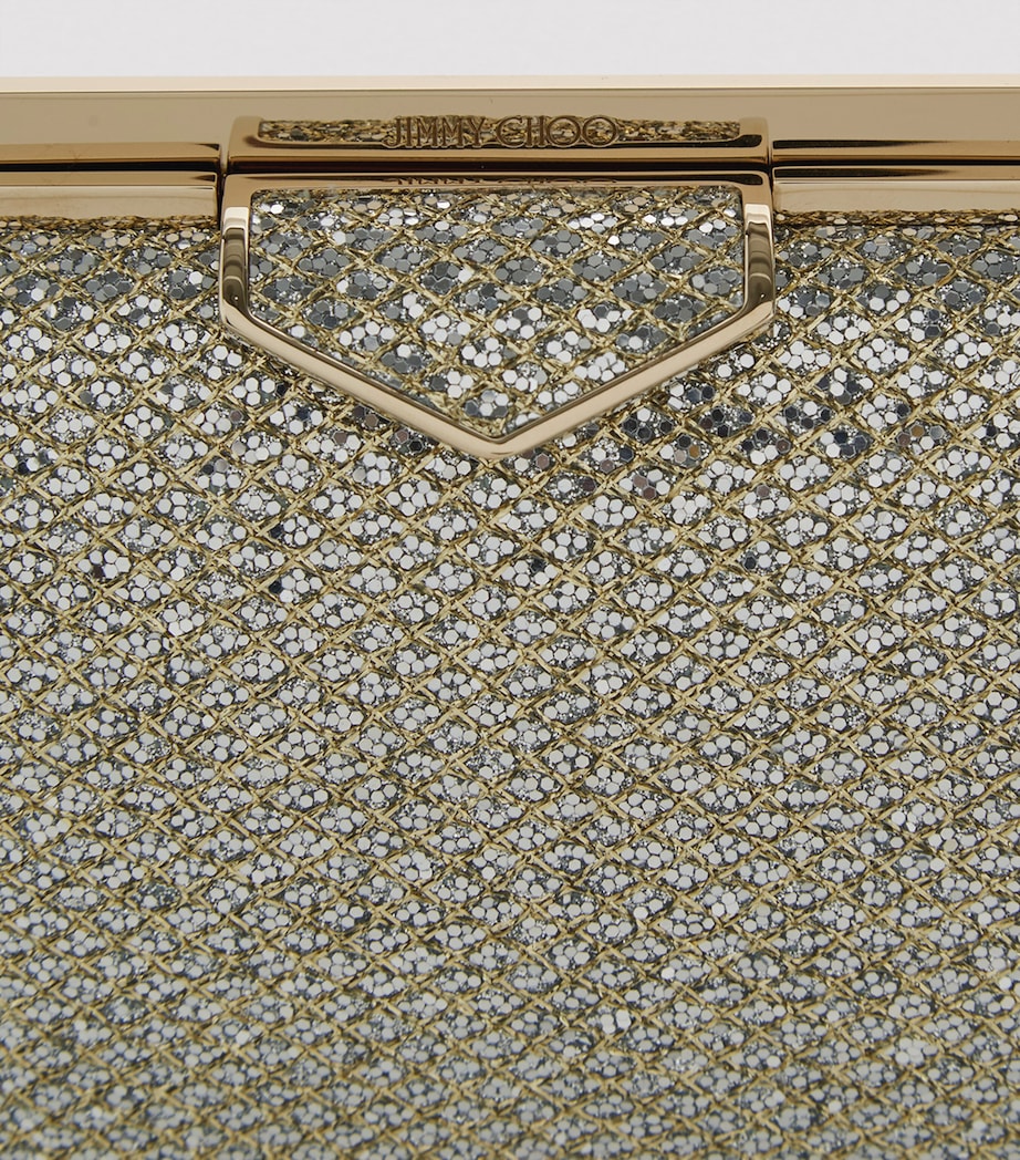 Ellipse Glitter Clutch Bag CHAMPAGNE Image 7