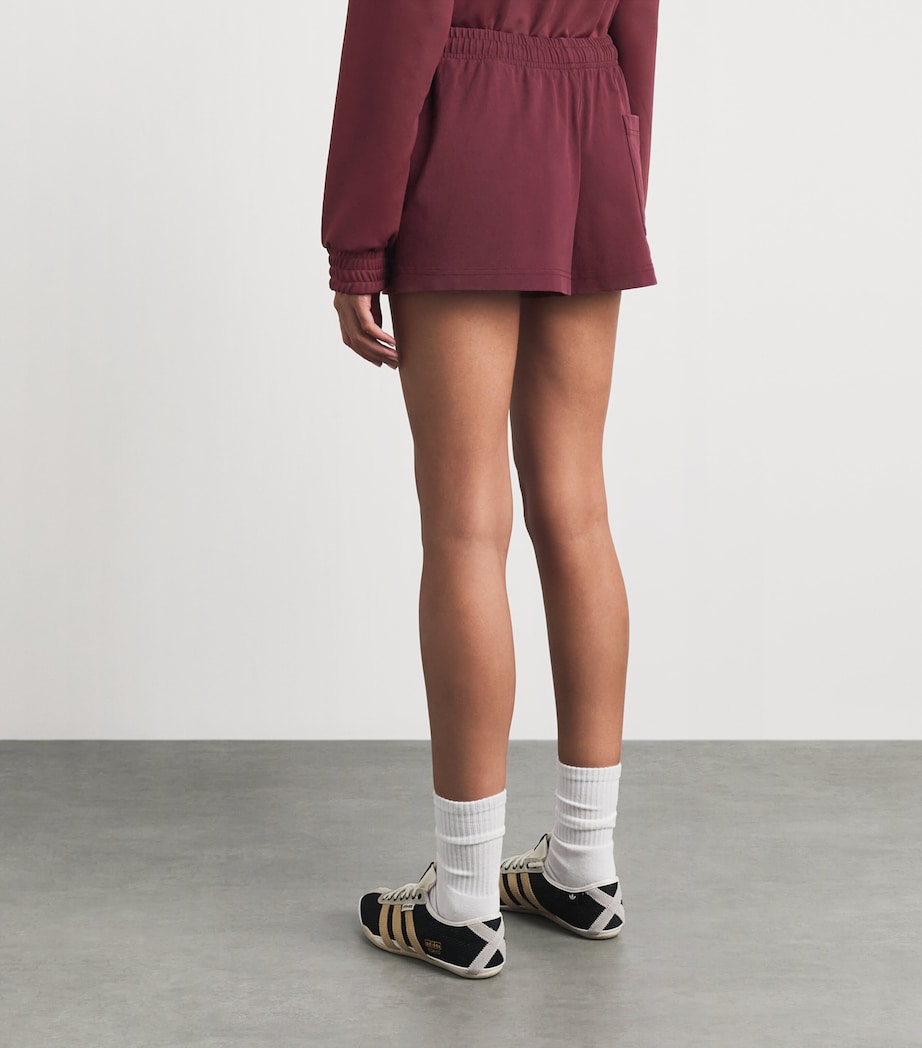 Sporty & Rich Womens Cotton Syracuse Sweat Shorts Bordeaux Image 5