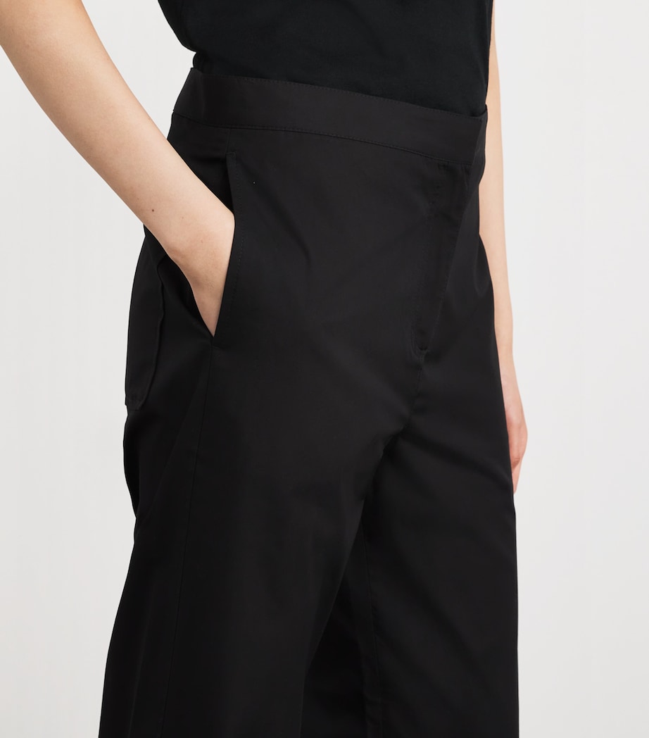 Organic Cotton Twisted Seam Trousers 001 BLACK Image 6