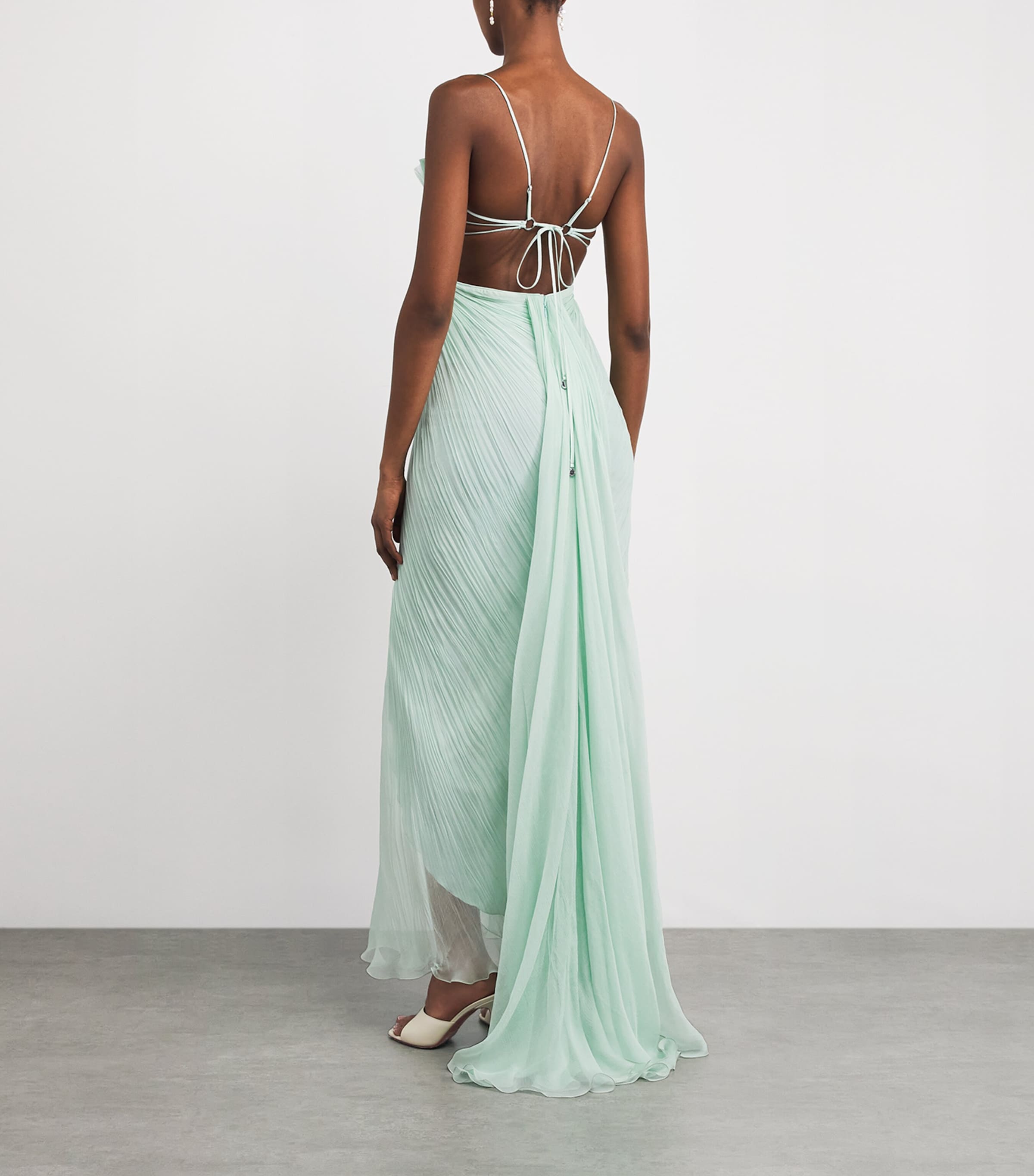 Maria Lucia Hohan Blue Silk Lupita Maxi Dress | Harrods US