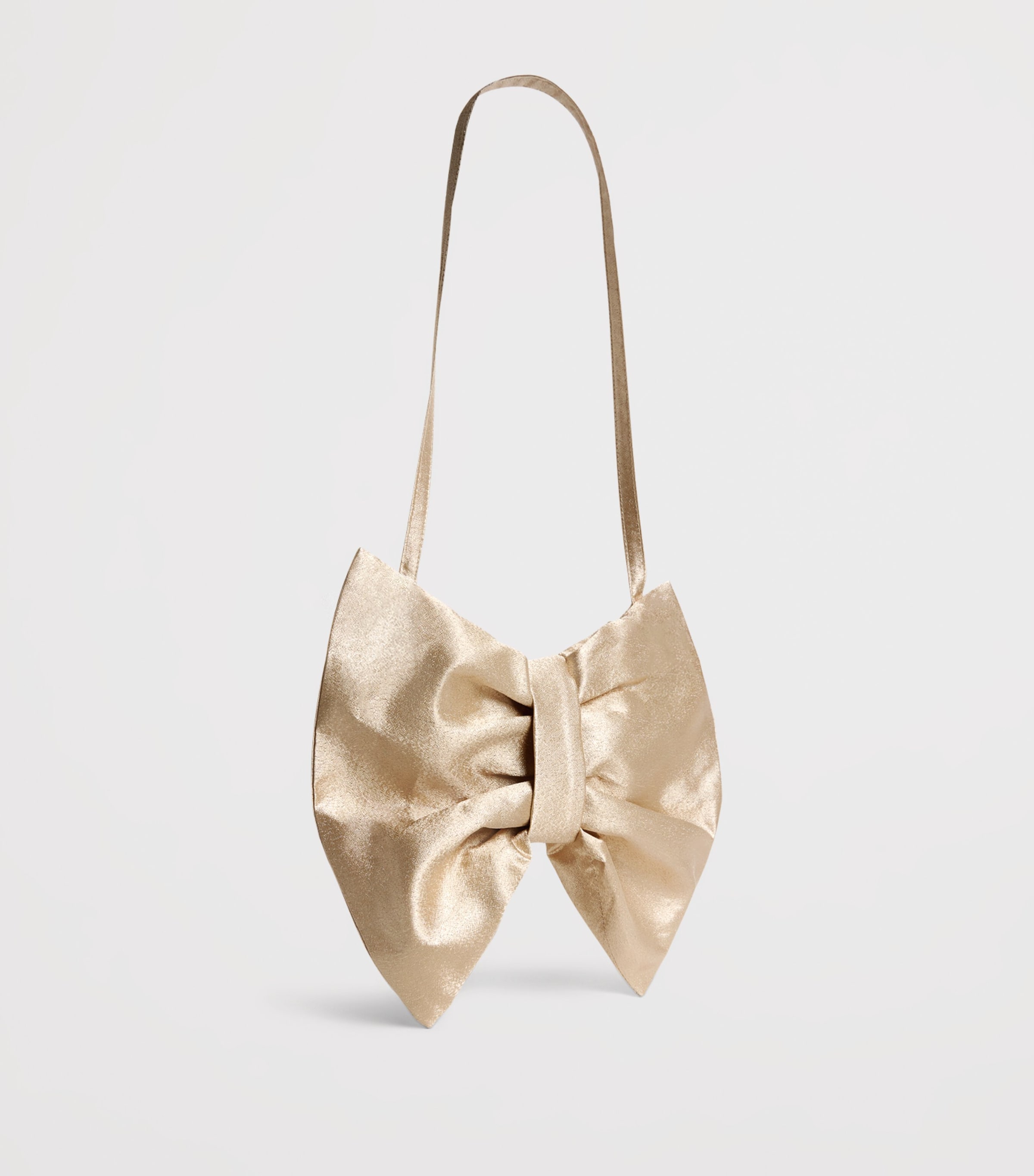 Metallic Bow Shoulder Bag GOLD Image 2