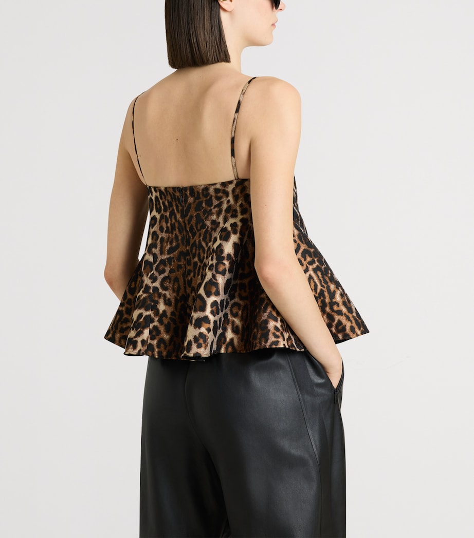 Givenchy Womens Cady Leopard Square-Neck Cami Top Image 4