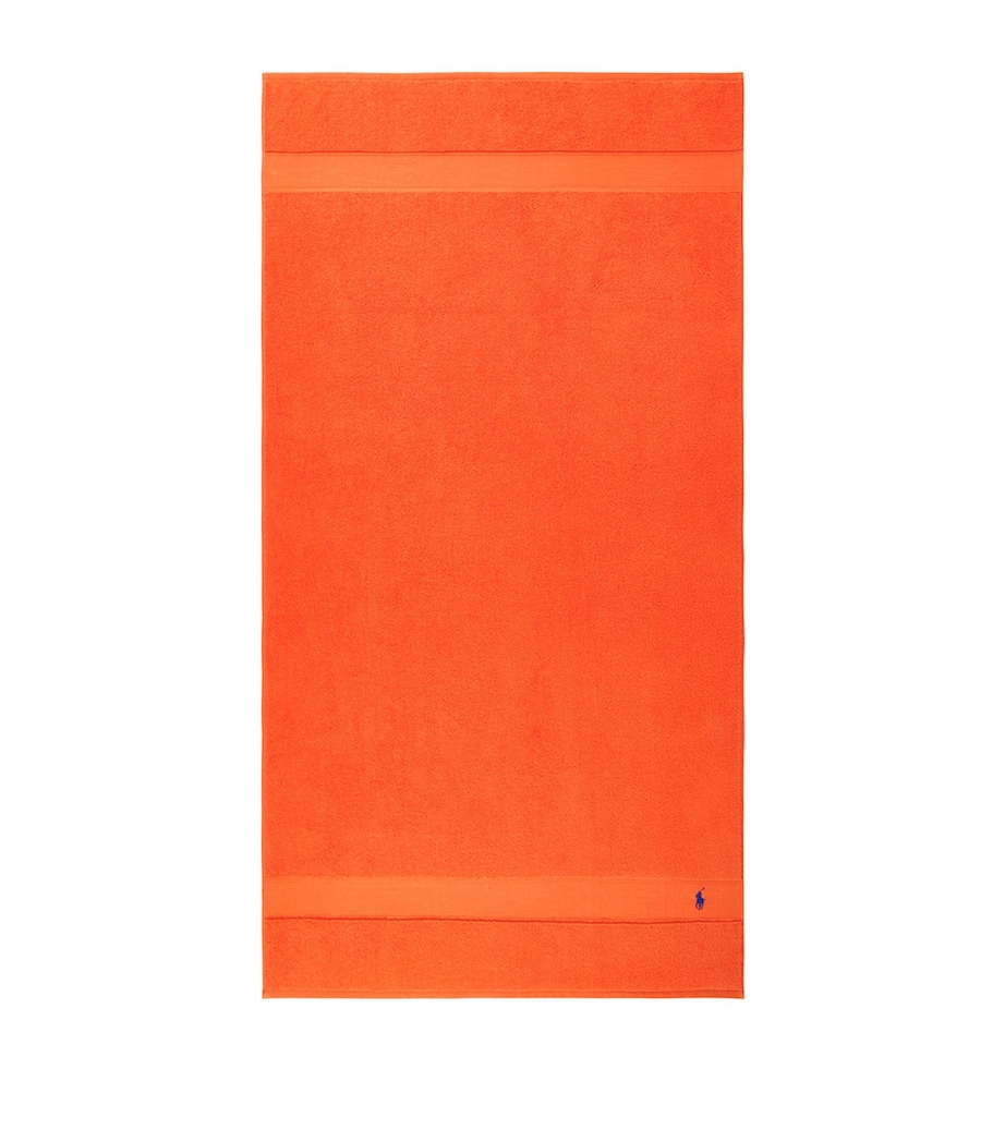 Ralph Lauren Home Polo Player Bath Sheet (90cm x 160cm) Sailing Orange Image 5