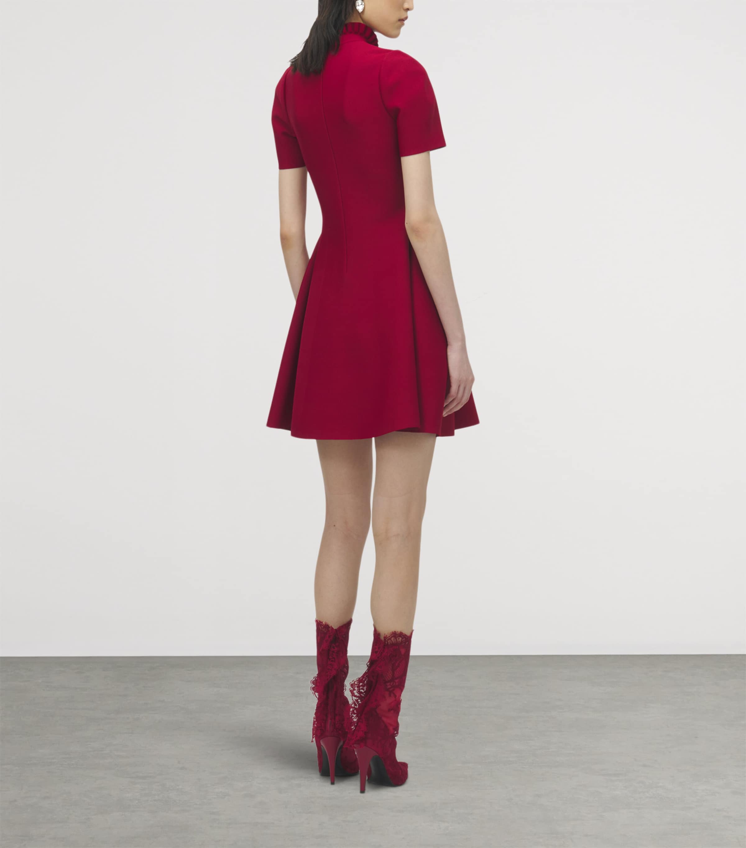 Lace Panel Mini Dress 6191 Image 4