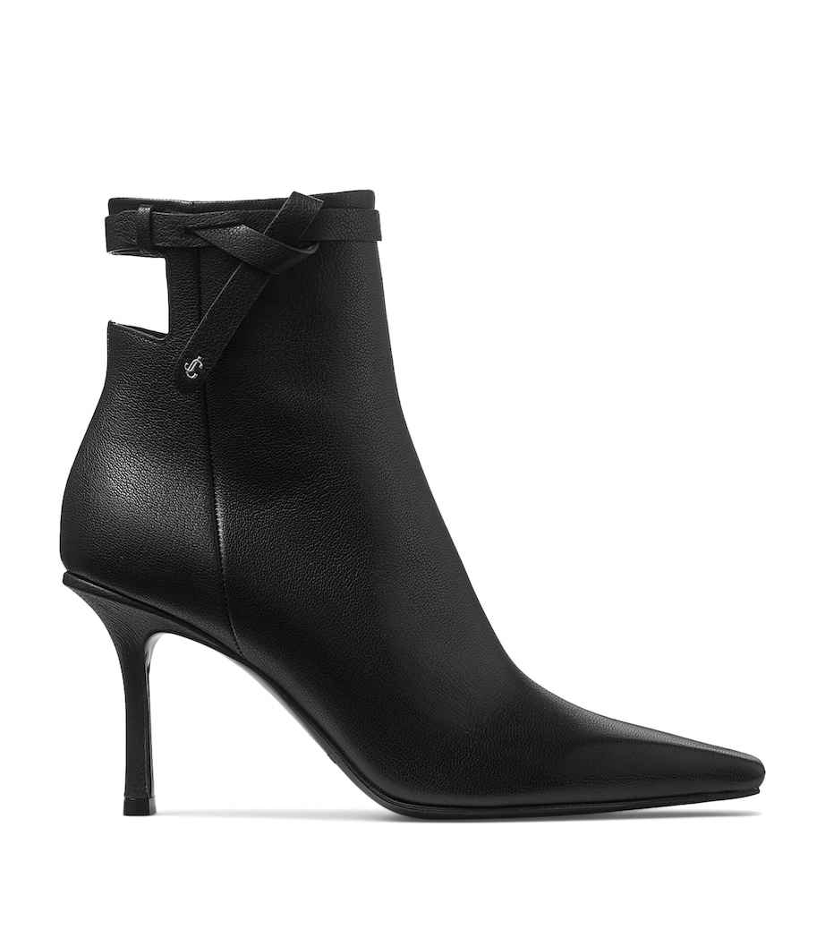 Camie AB 80 Leather Heeled Boots BLACK Image 1