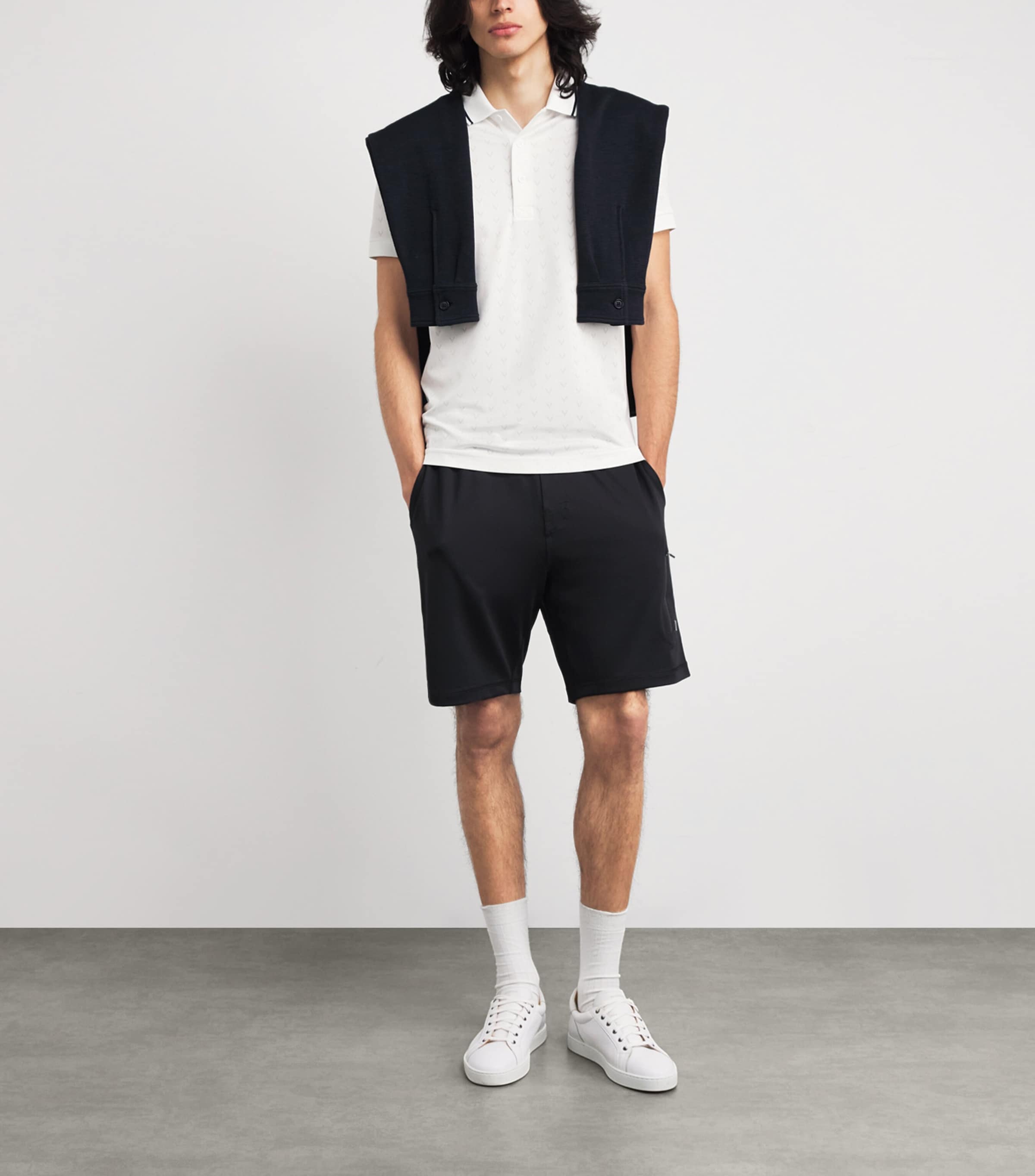 Lacoste Mens Tennis Heritage Ultra-Dry Stretch Polo Shirt White Image 2